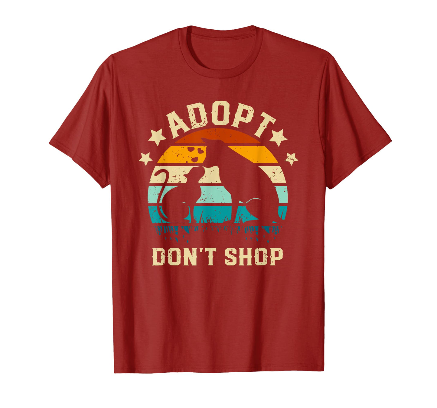 Adopt Don't Shop Animal Rescue Dog Cat Animal Shelter Pet Men Women Kids T-Shirt