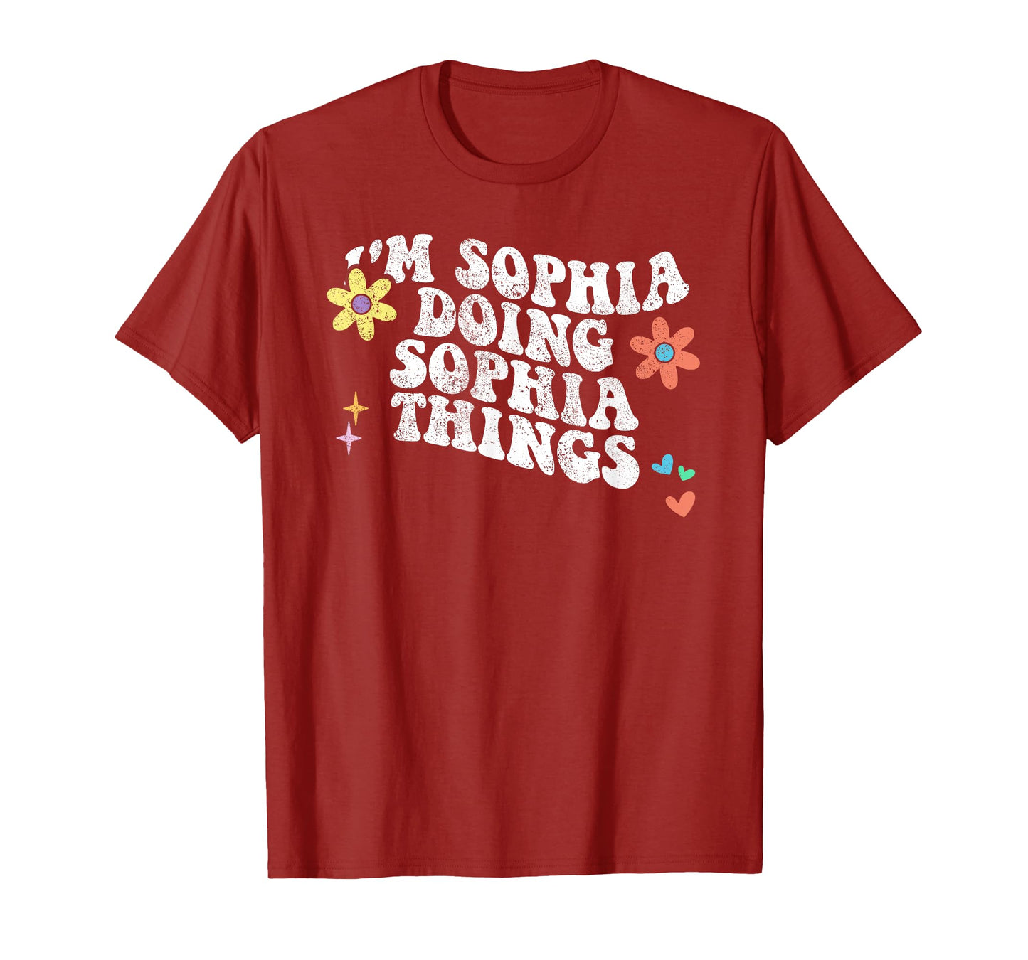 Retro Groovy Im SOPHIA Doing SOPHIA Things Funny Mothers Day T-Shirt