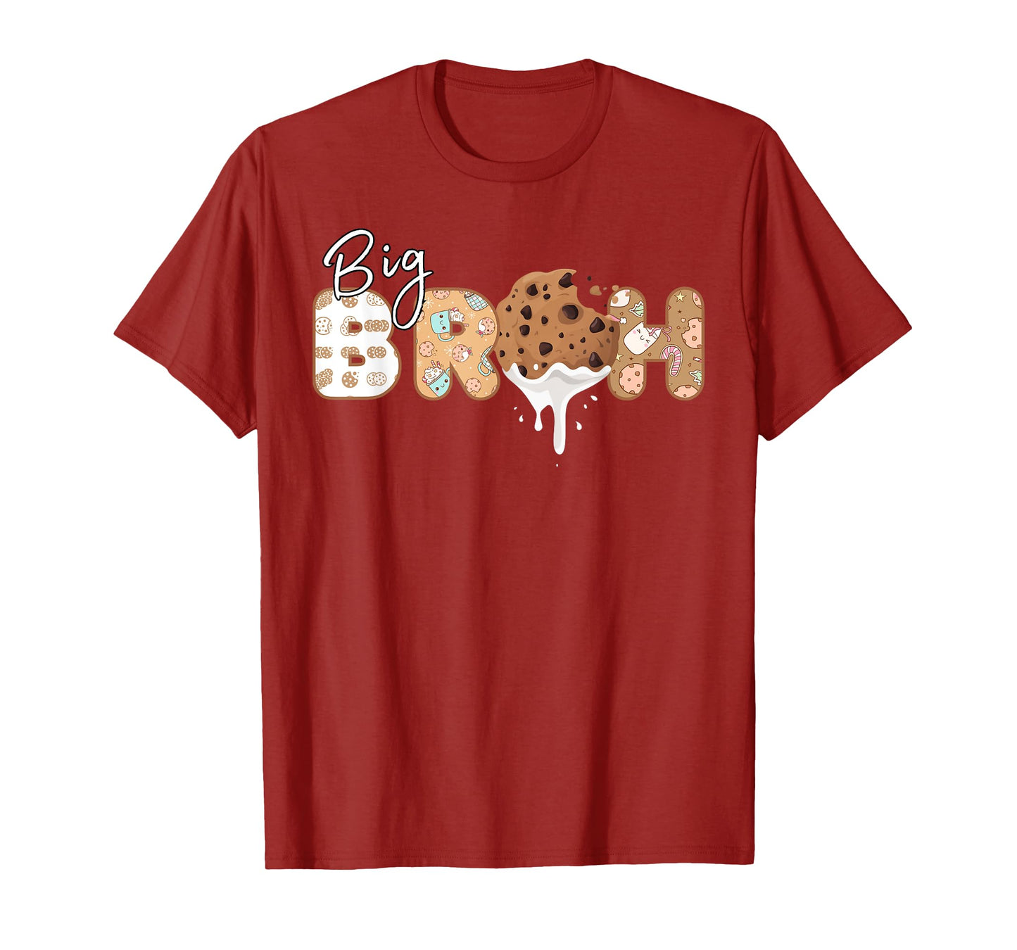 Big Bruh Cookies and Milk 1st Birthday Funny Cookies Milk T-Shirt