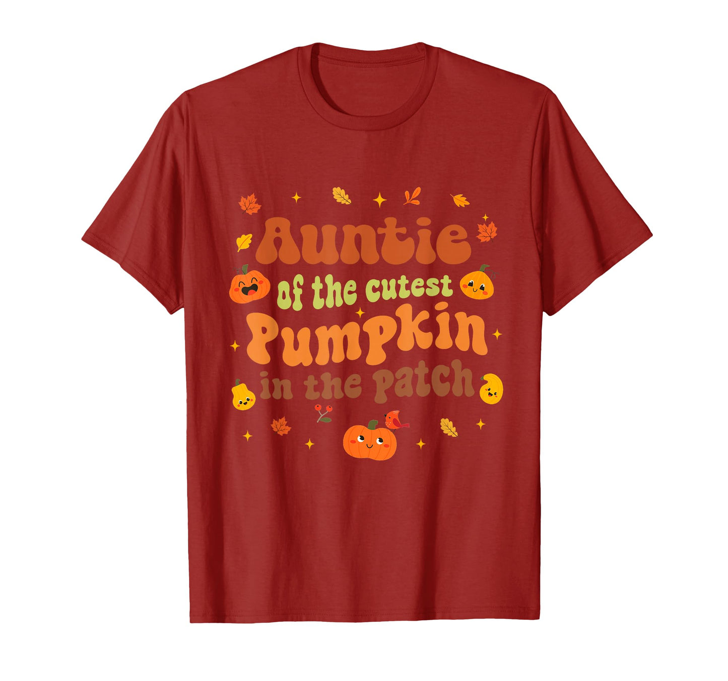 Auntie of The Cutest Pumpkin in The Patch Fall Halloween T-Shirt