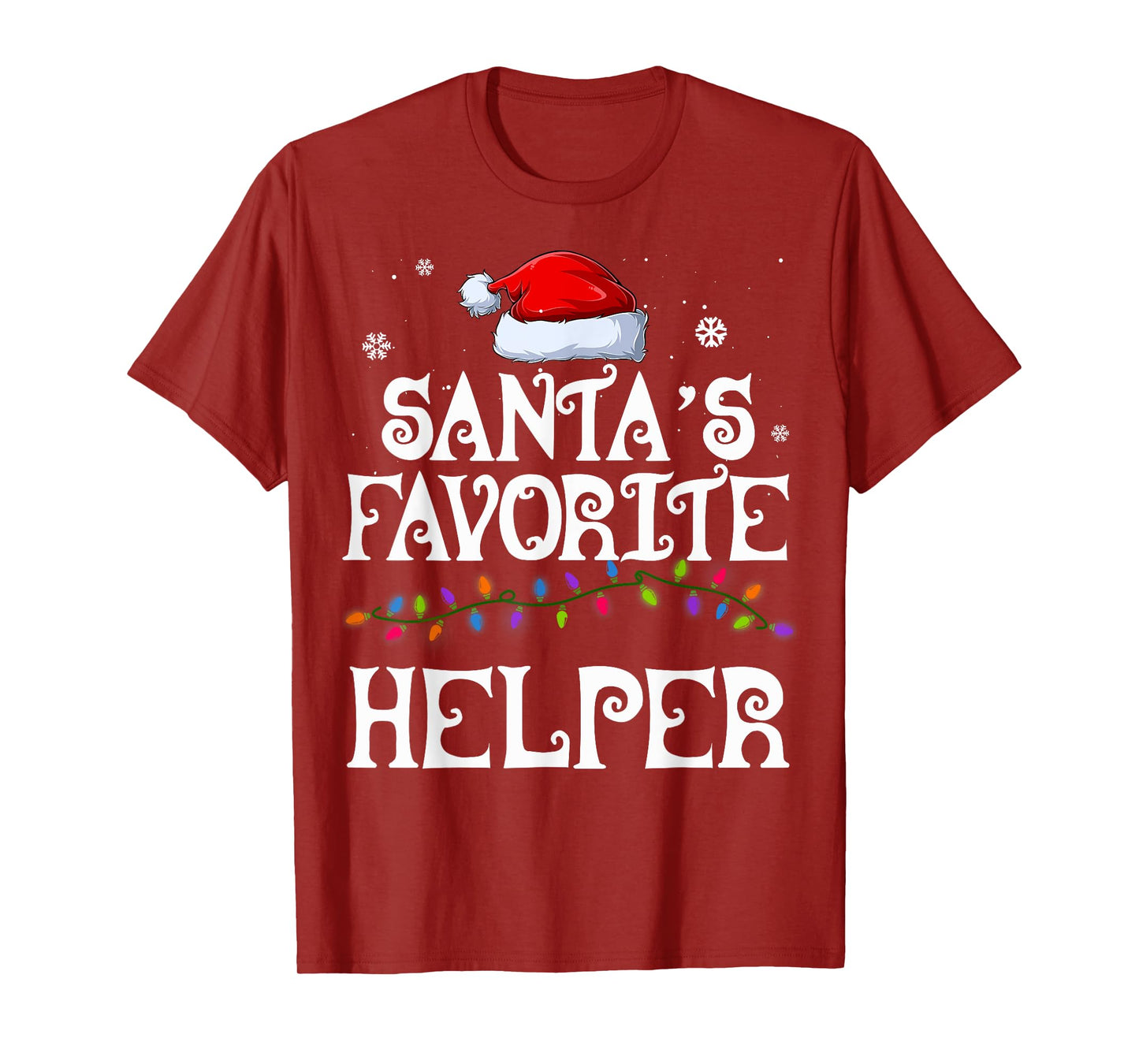 Funny Santa's Favorite Helper Family Matching Christmas T-Shirt
