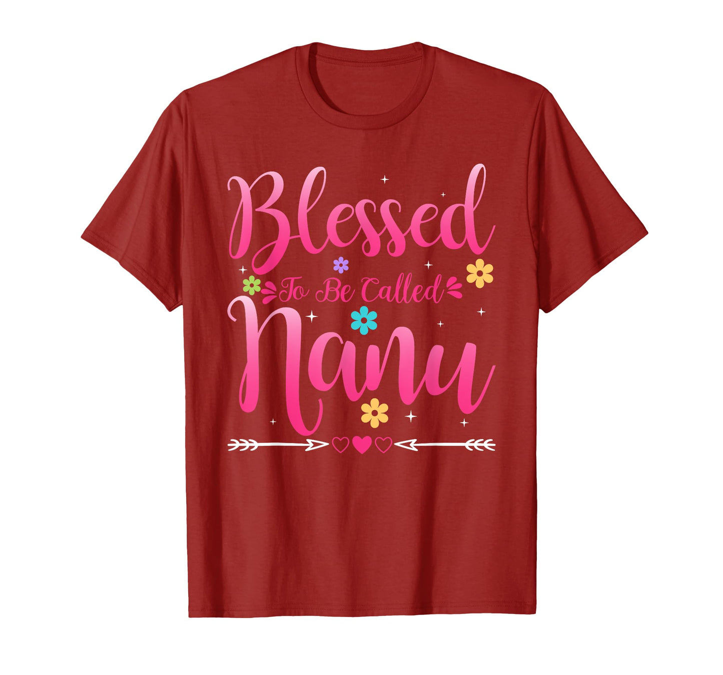 Womens Blessed To Be Called Nanu Heart Mother's Day Nanu T-Shirt
