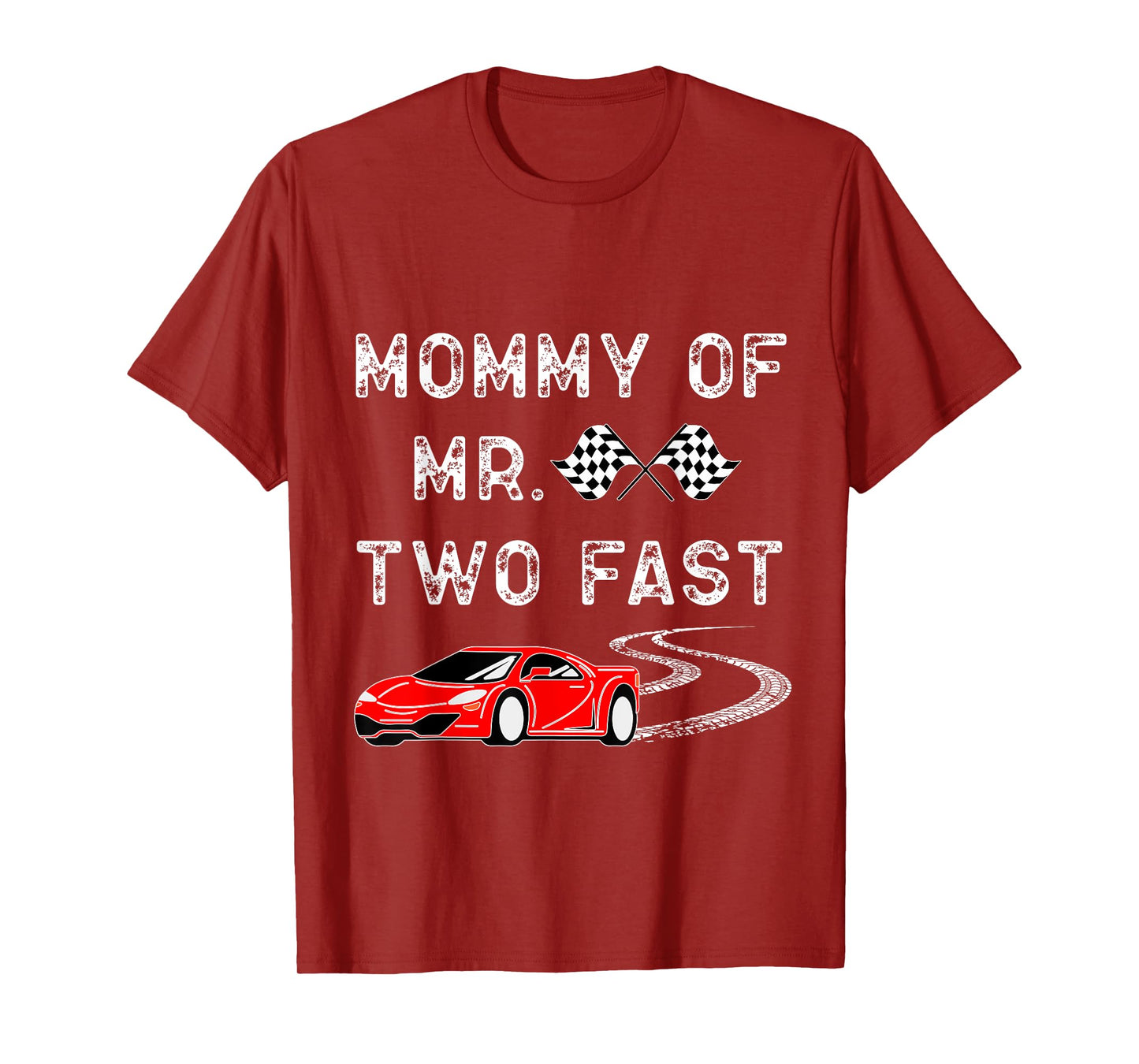 Boy 2nd Birthday Racer Mommy Mr. Two Fast 2nd Race Car Bday T-Shirt
