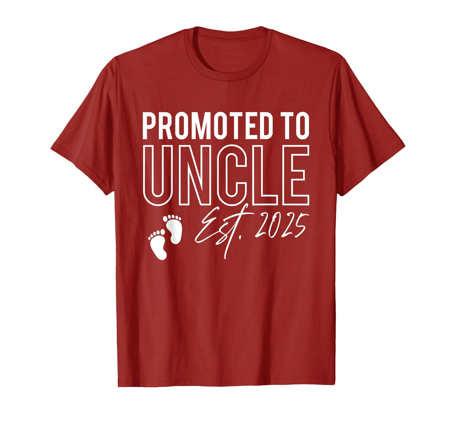 Promoted To Uncle Est. 2025 Baby Announcement New Uncle T-Shirt