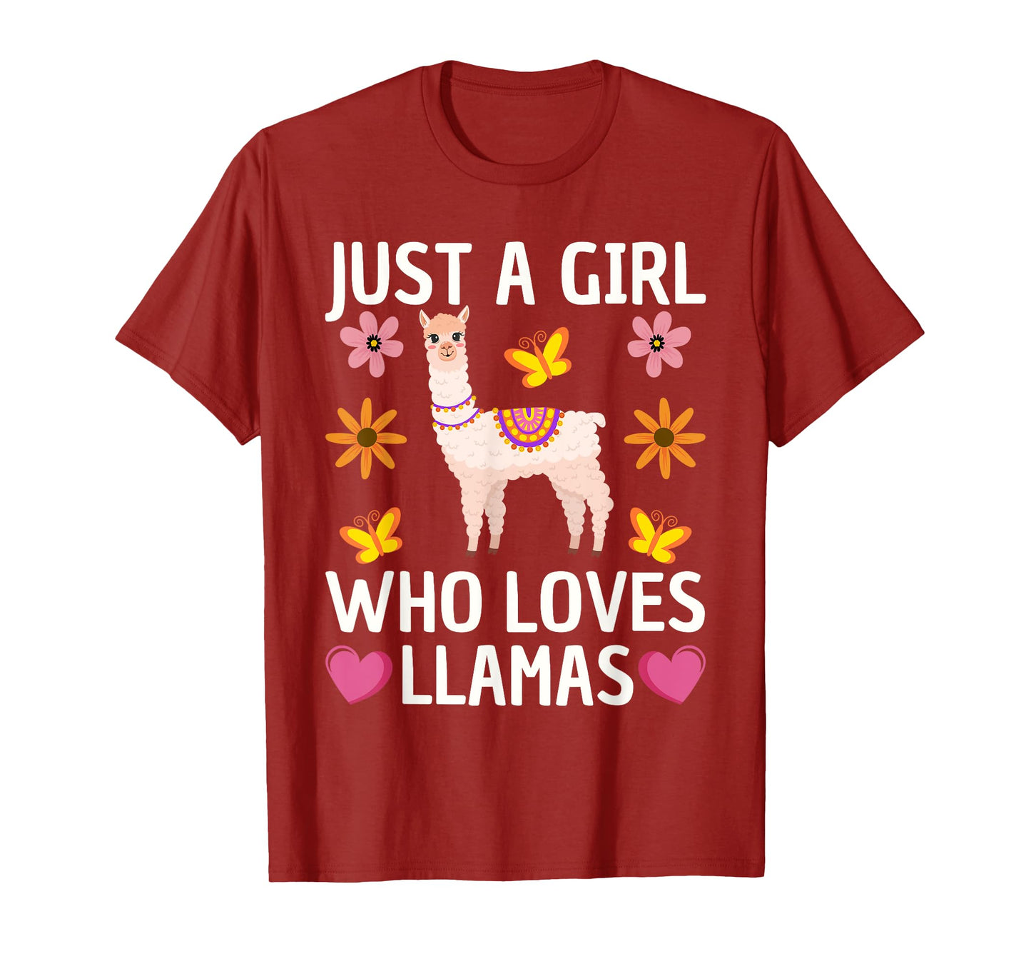 Cute Llama For Women Girls Farming Llama Lovers Alpaca Farm T-Shirt