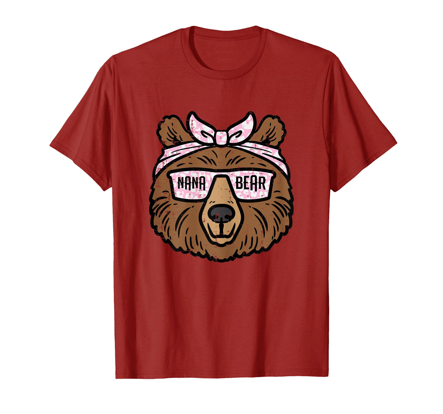 Nana Bear Face Mothers Grandparents Day Grandma Mimi Women T-Shirt