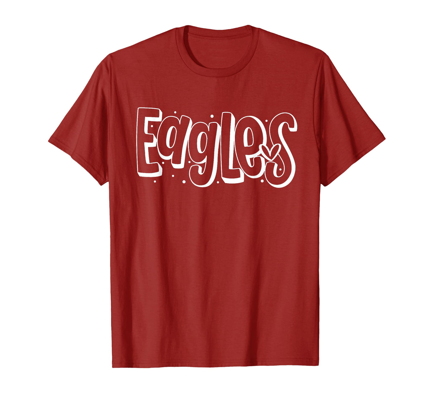 Vintage Eagles Name Pride Heart T-Shirt