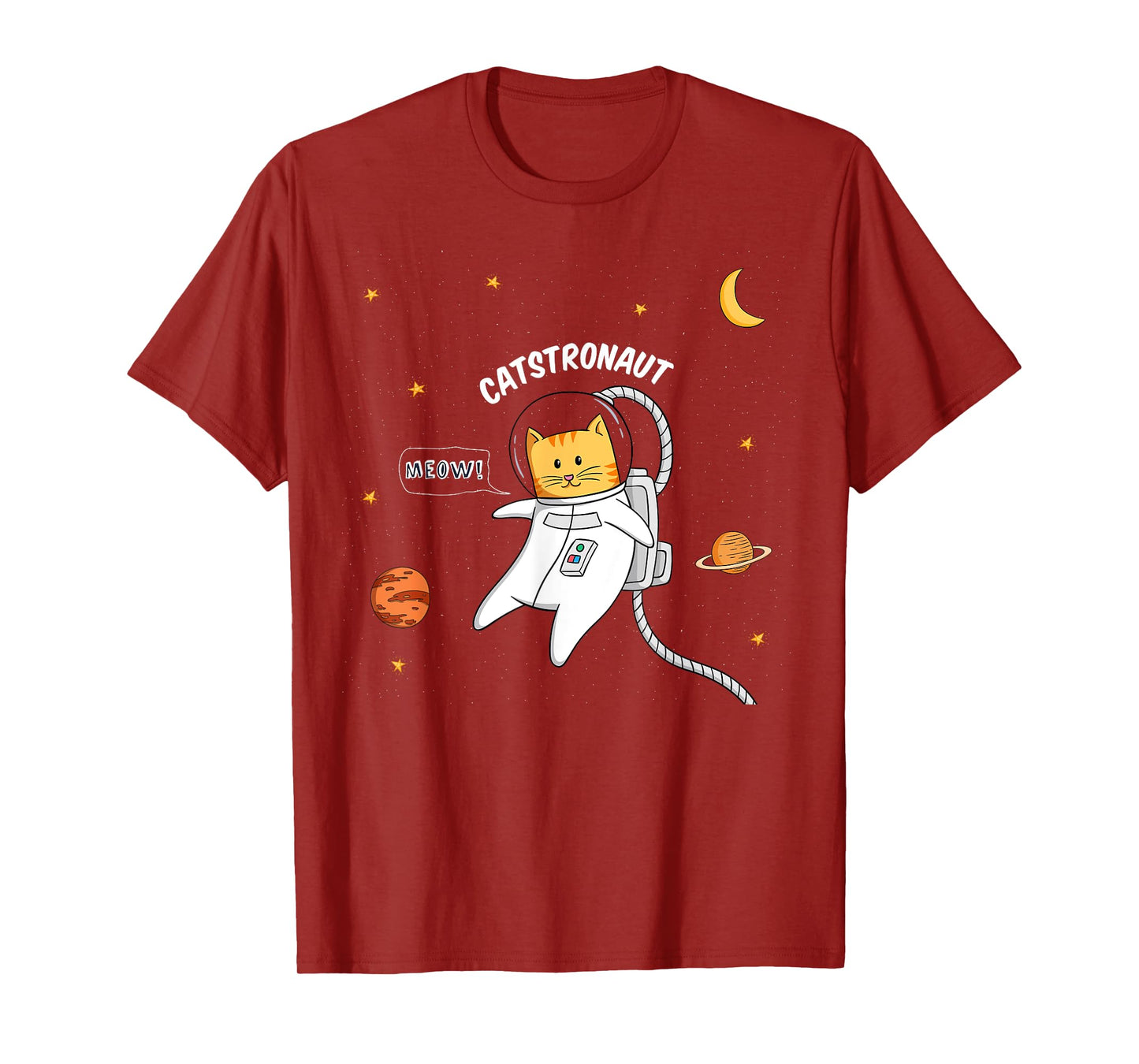 Catstronaut - Cute Astronaut Cat Flying in Space Men Women Girls Kids T-Shirt