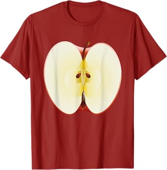 Red Apple Shirt Adult Men Women Kids Apple Costume T-Shirt
