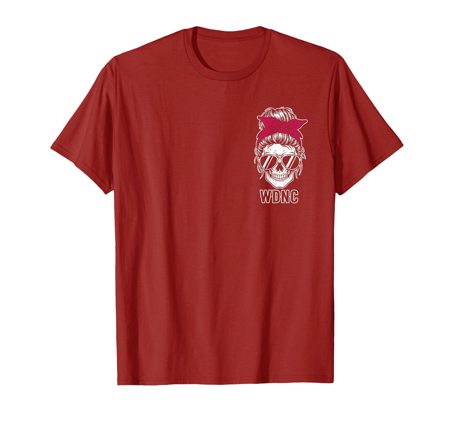 Proud Member of We Do Not Care Club WDNC Skeleton Messy Bun T-Shirt