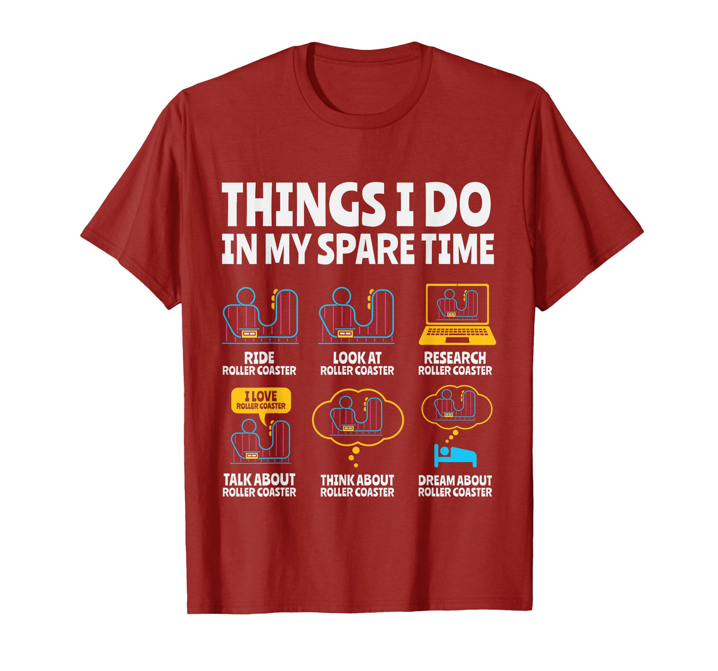 Roller Coaster Crew Amusement Park Fans Coasters Funny Gift T-Shirt