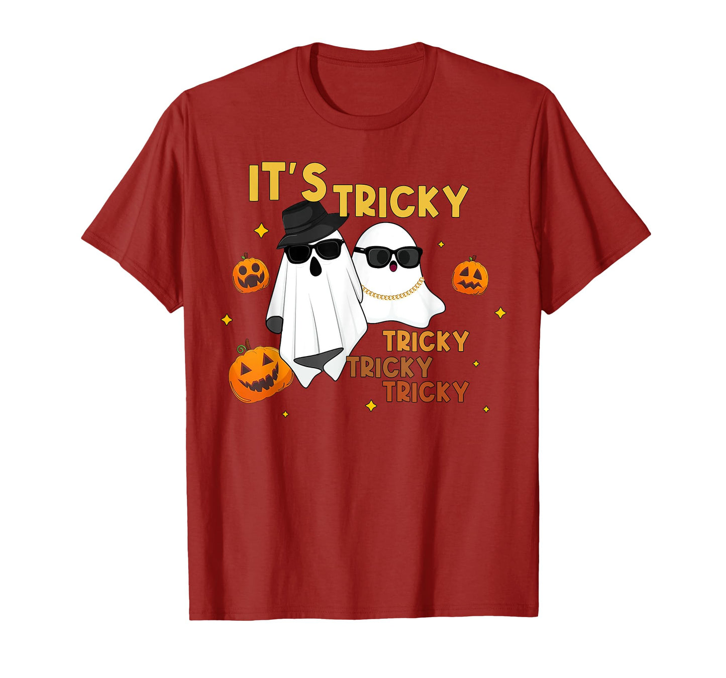 It's Tricky Tricky Tricky Funny Ghost Boo Halloween T-Shirt