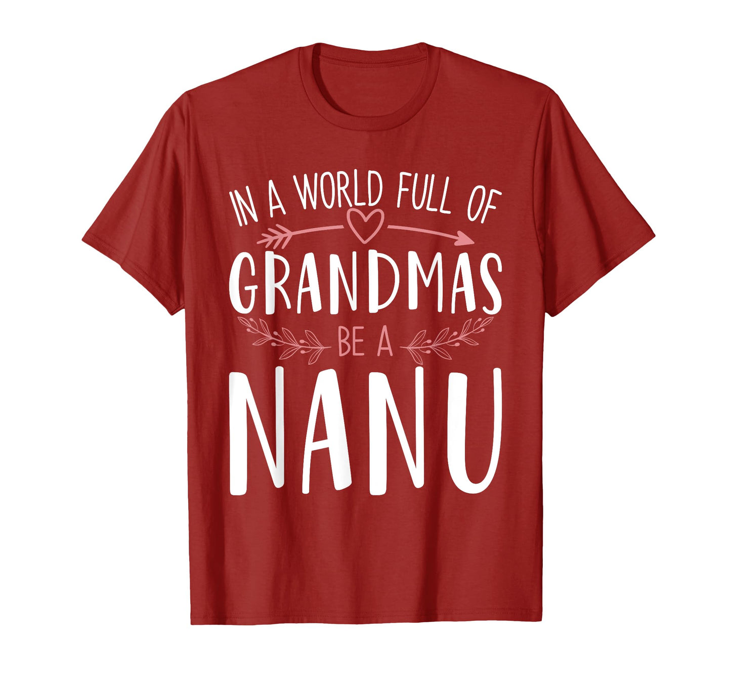 In a World Full of Grandmas Be a Nanu Womens Mothers Day T-Shirt
