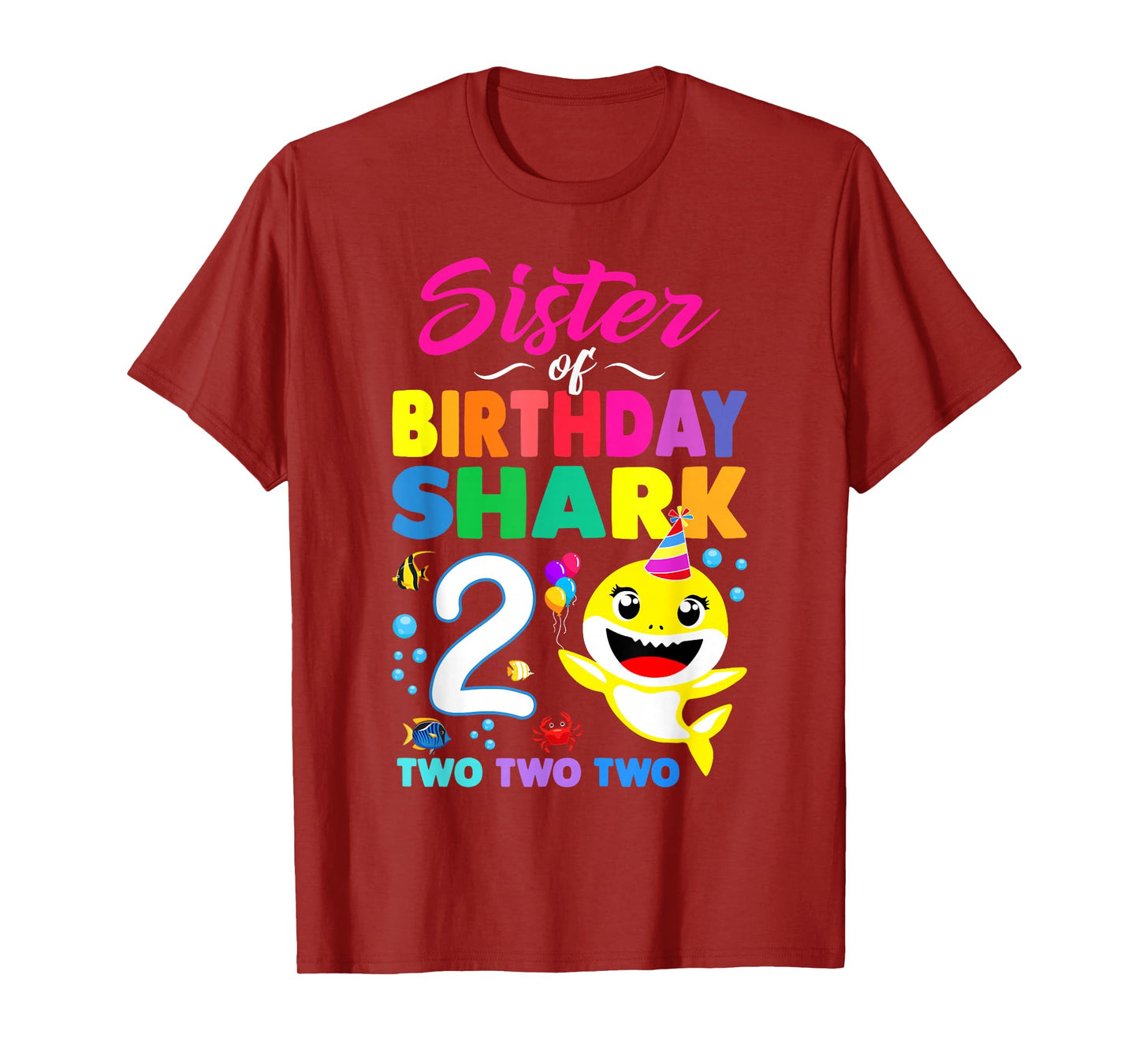 Sister Of Birthday Shark 2nd Matching Oufit Party For Family T-Shirt