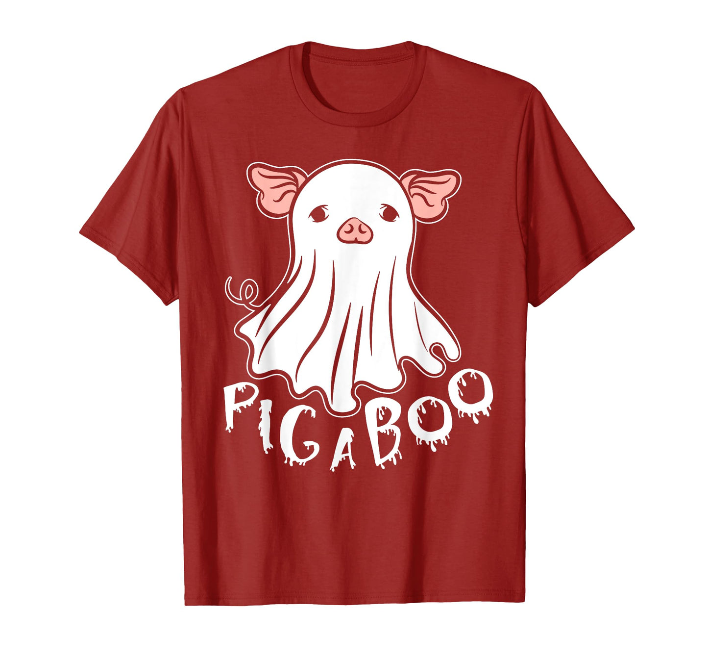 Ghost Pig Costume Pig A Boo Farmer Animal Halloween Costume T-Shirt