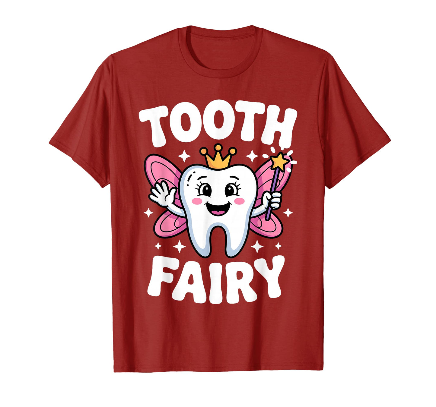 Cute Tooth Fairy Costume for Men Women Kids Teeth Toothfairy T-Shirt