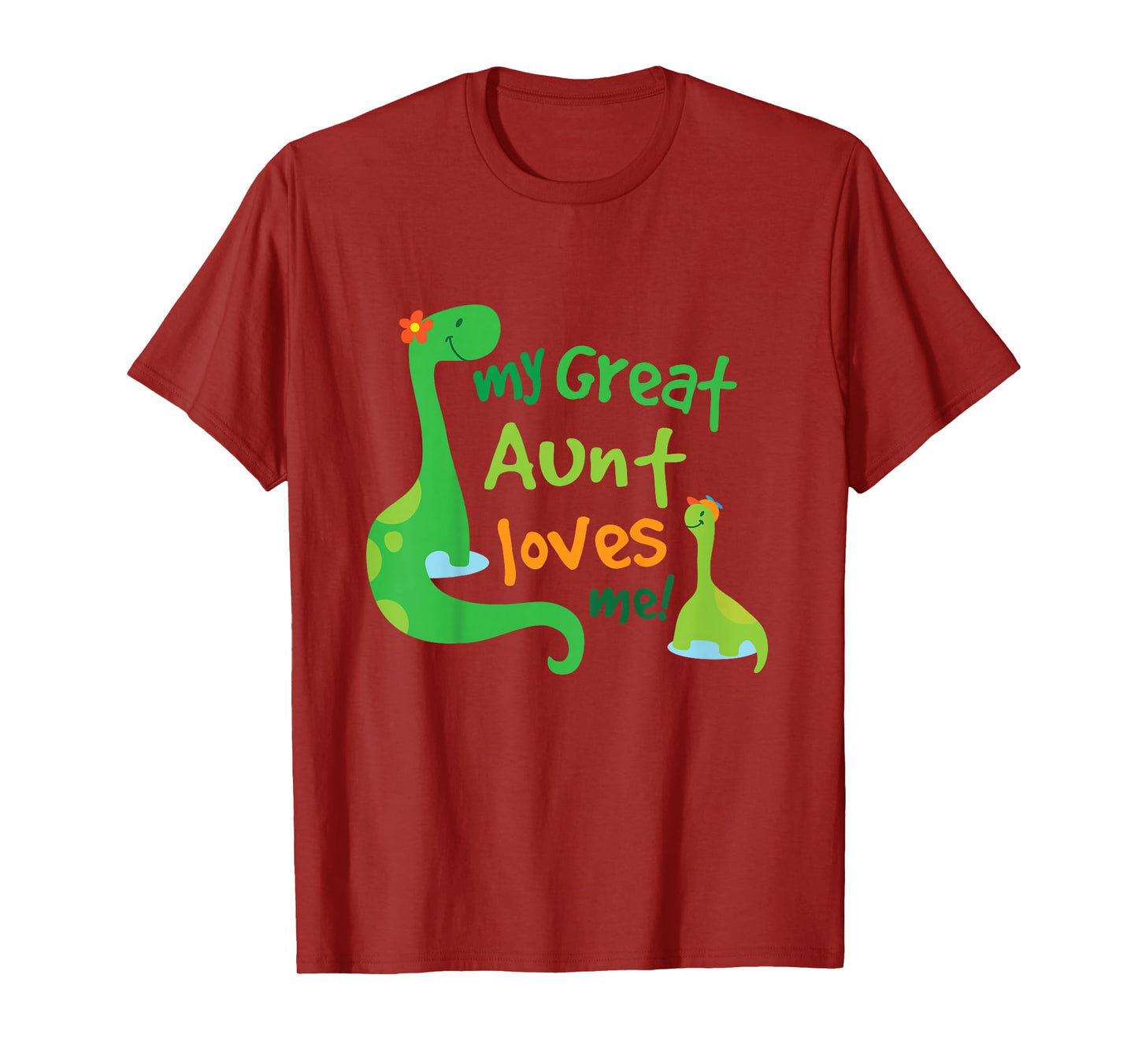Kids My Great Aunt Loves Me Dinosaur Nephew T-Shirt