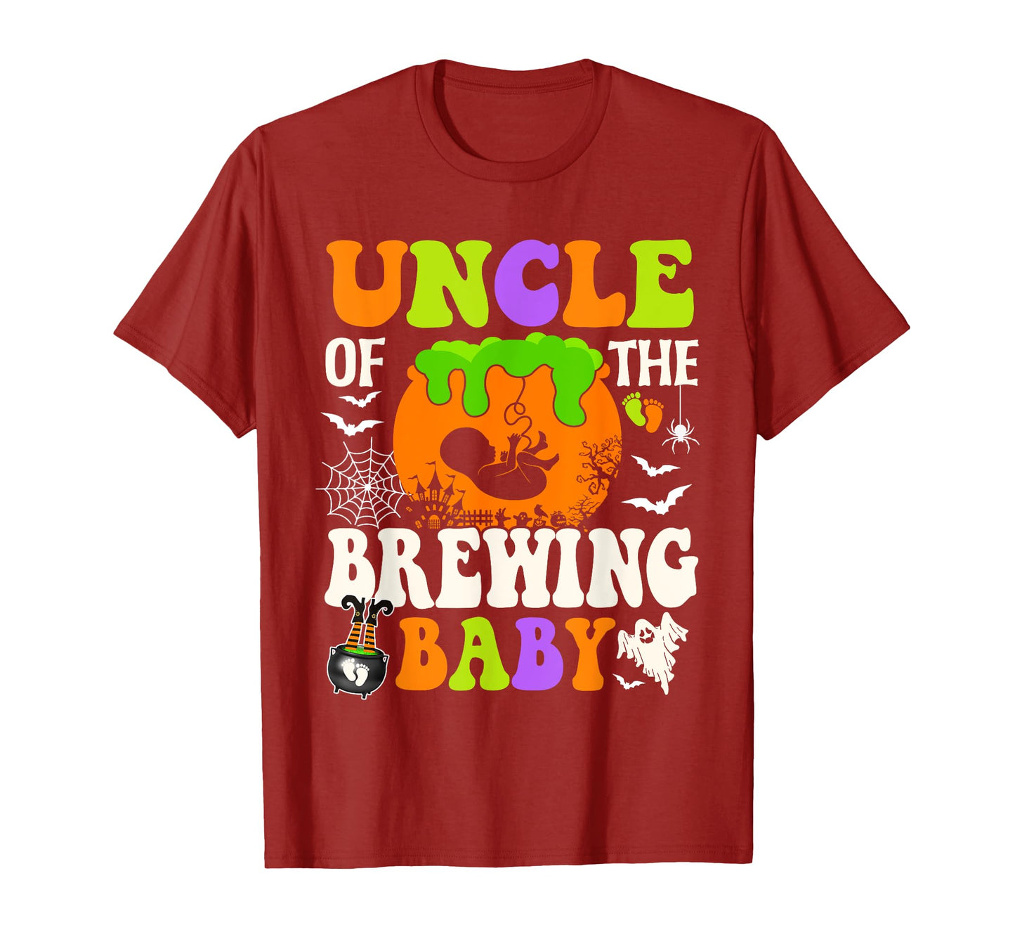 Uncle Of The Brewing Baby Halloween Pregnancy Baby Shower T-Shirt