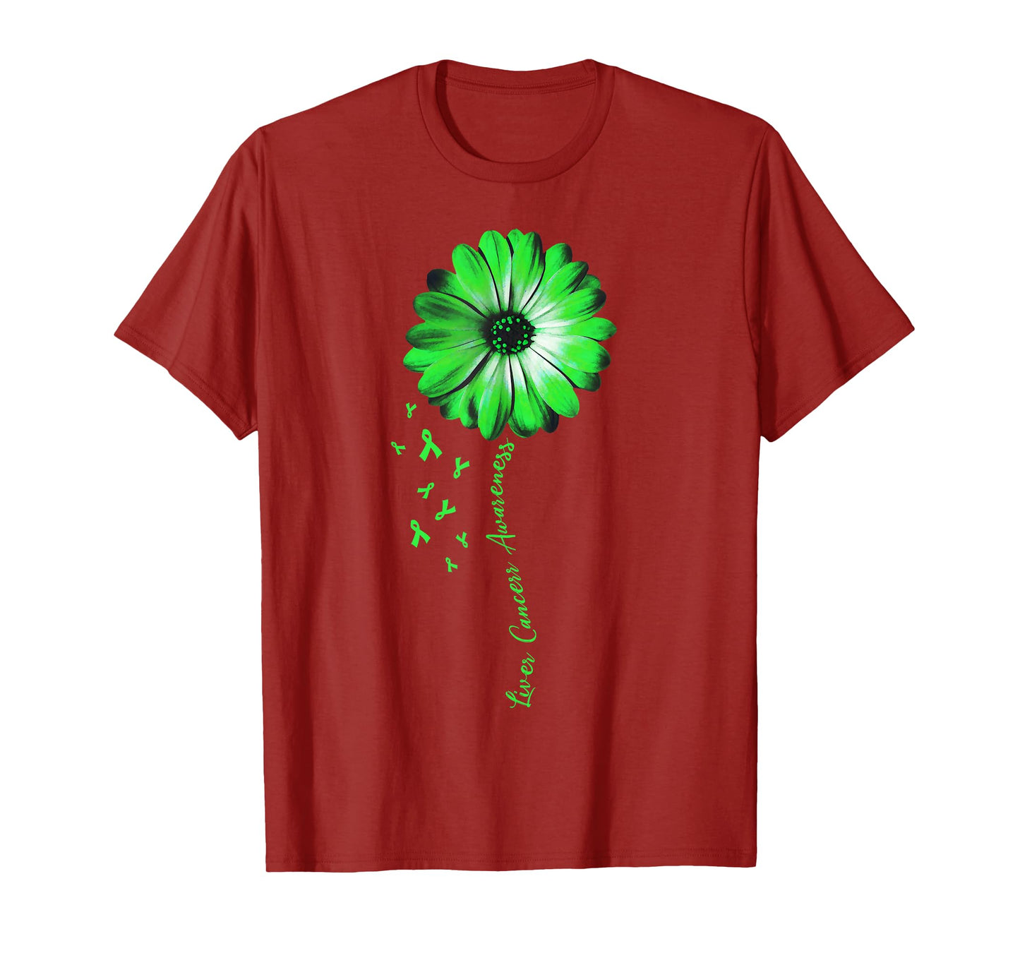 Daisy Flower Liver Cancer Awareness Gifts T-Shirt