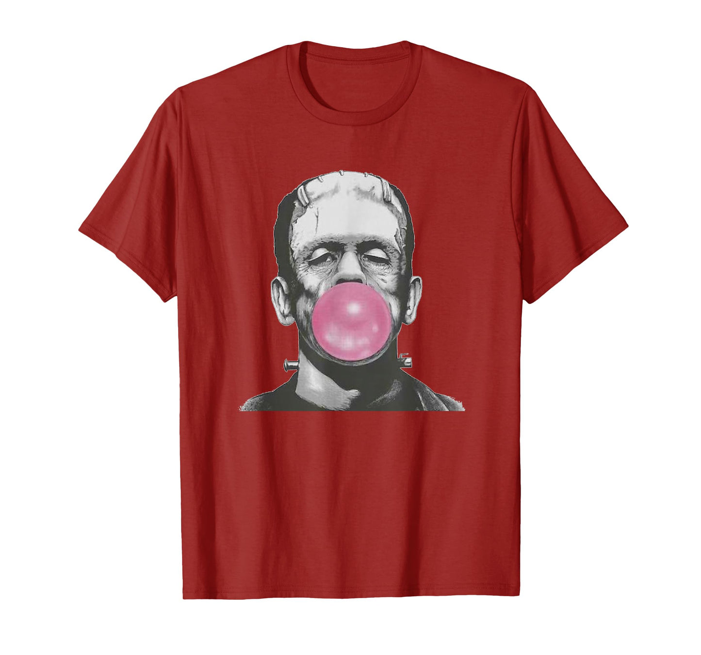 Frankenstein Monster T-Shirt with Pink Bubblegum Bubble T-Shirt