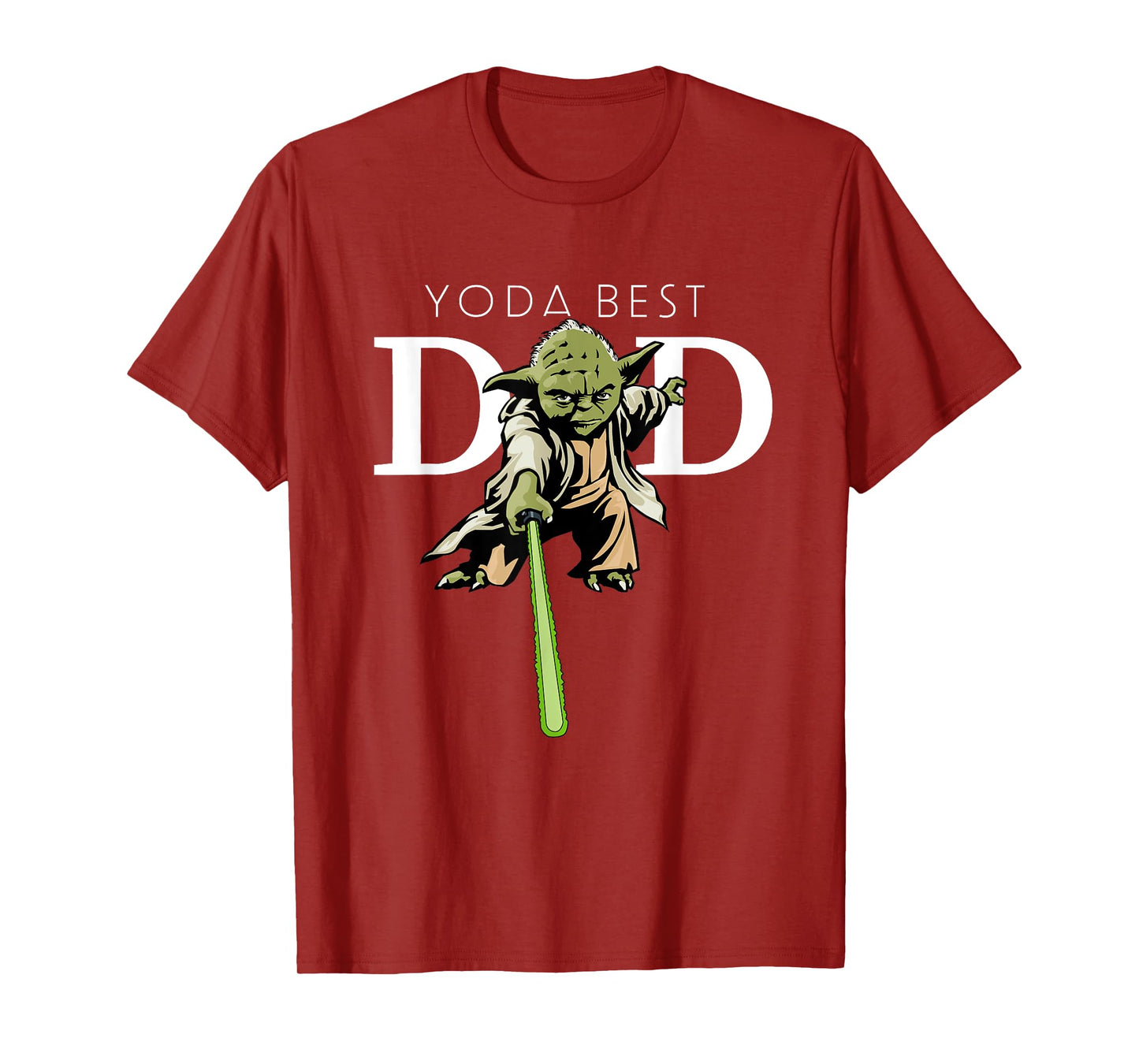 Star Wars Yoda Lightsaber Best Dad Father's Day T-Shirt