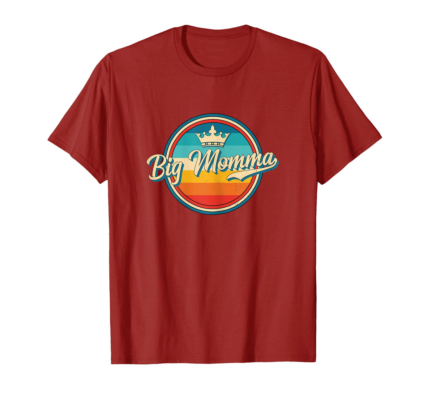 Womens Big Momma Retro Name Funny Vintage Style Mother Mama T-Shirt
