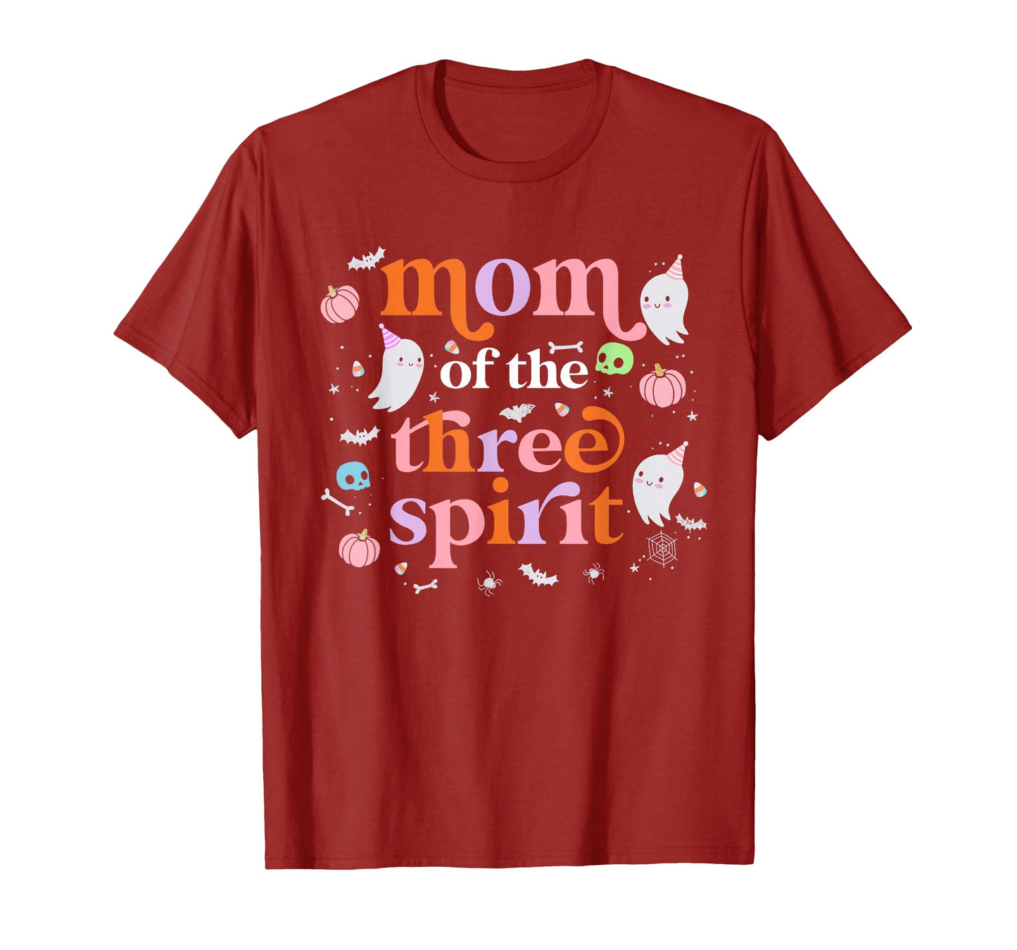 Mom of The Three Spirit Halloween 3rd Birthday Boy Ghost T-Shirt