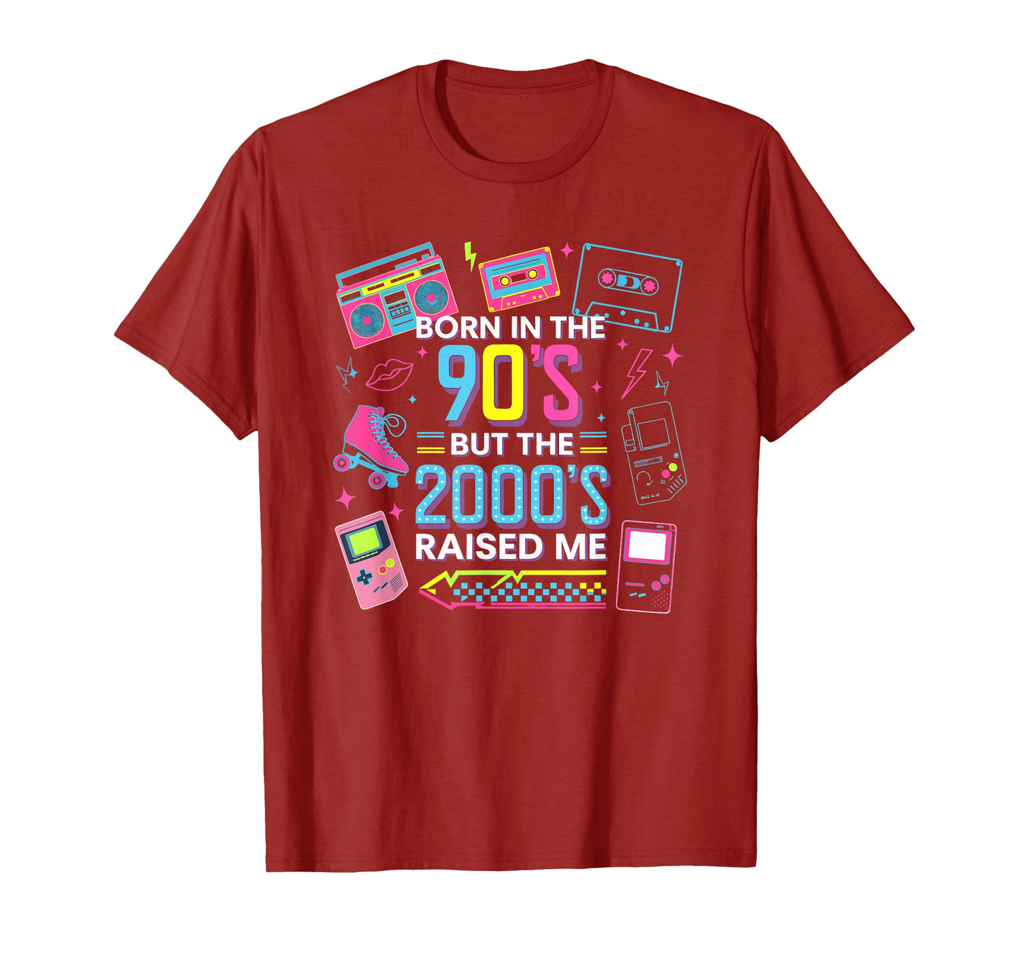 Born In 90's But 2000's Raised Me Vintage Retro T-Shirt