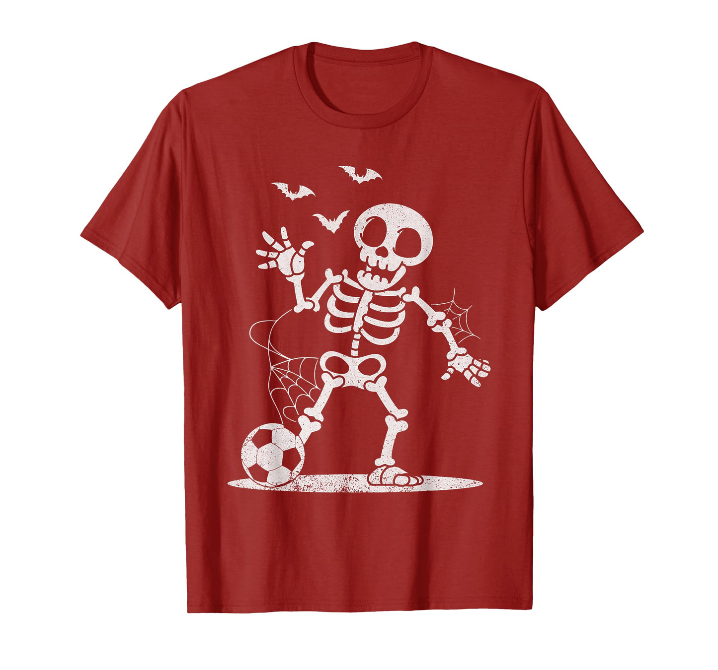 Soccer Skeleton Halloween Men Boys Soccer Player Halloween T-Shirt
