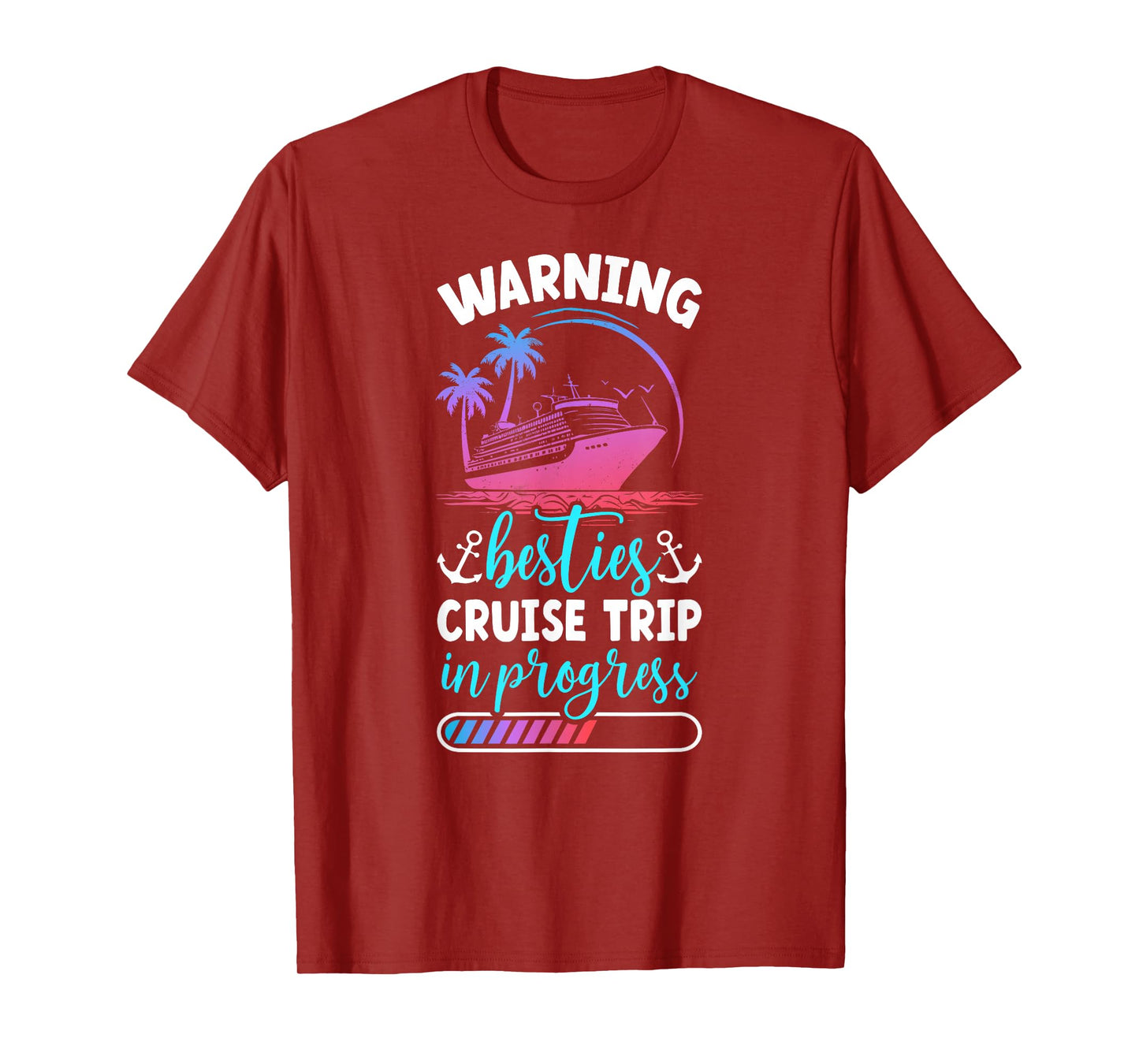 Matching BFF Vacay Besties Cruise Trip 2025 Unisex-Adults Black T-Shirt
