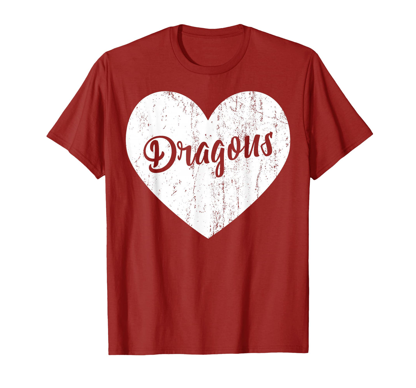Dragons School Sports Fan Team Spirit Mascot Heart Gift T-Shirt