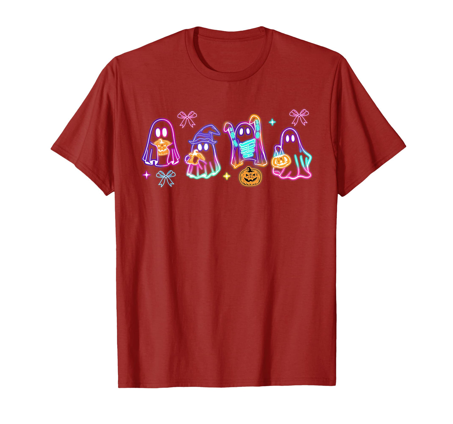Spooky Season Ghost Neon Coquette Halloween Boujee Boo-Jee T-Shirt