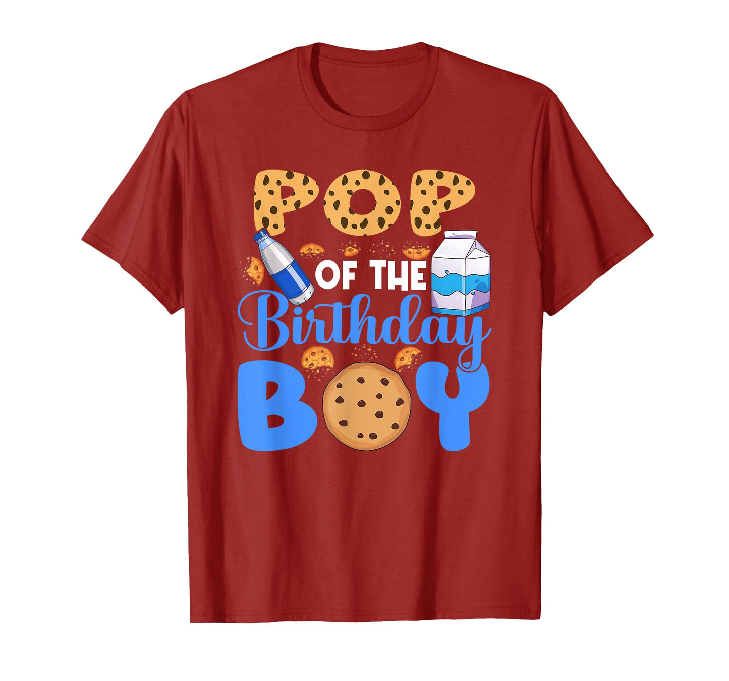 Pop of The Birthday Boy Milk and Cookies 1st Birthday T-Shirt