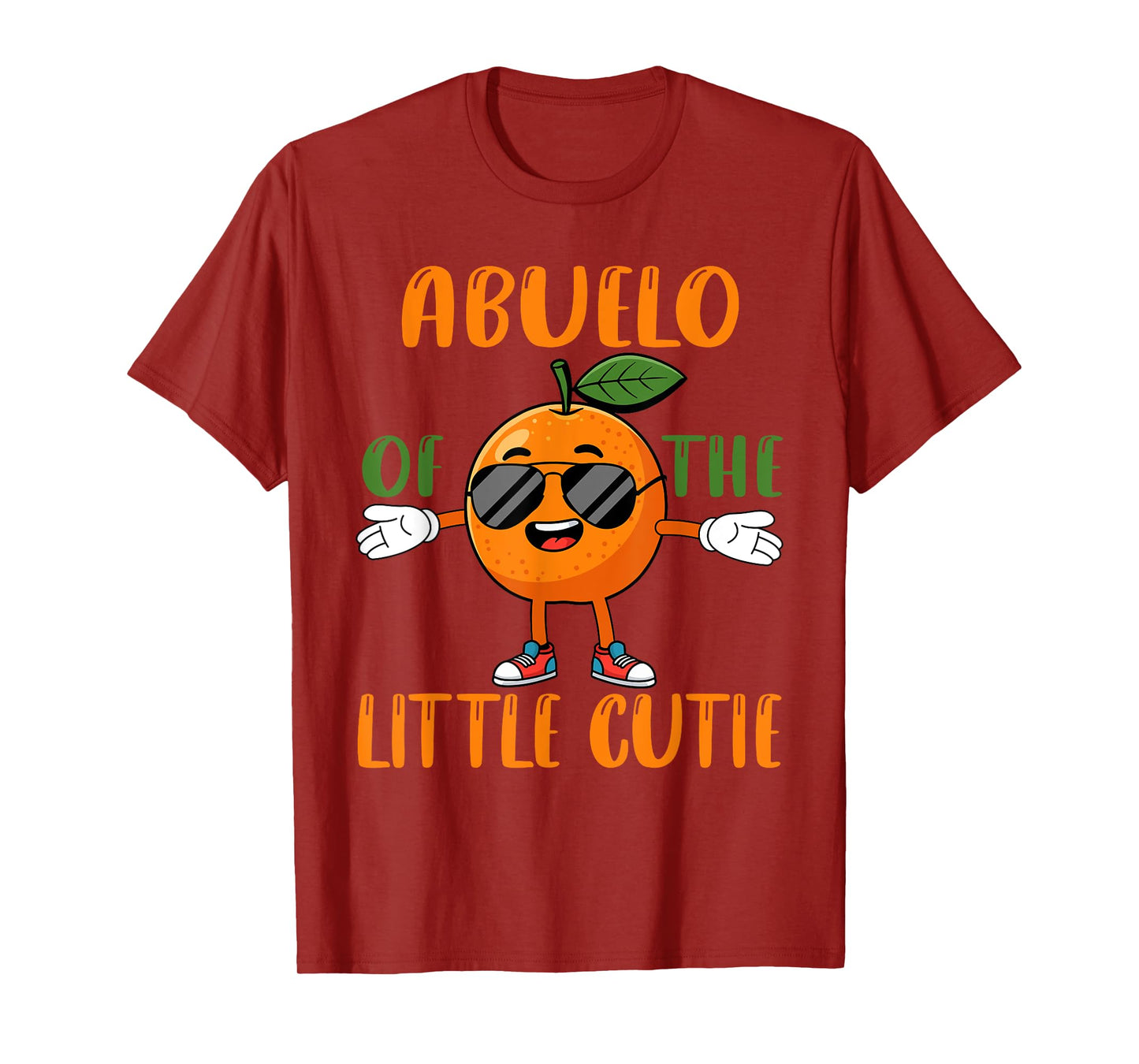 Abuelo of Little Cutie Baby Shower Orange 1st Birthday T-Shirt