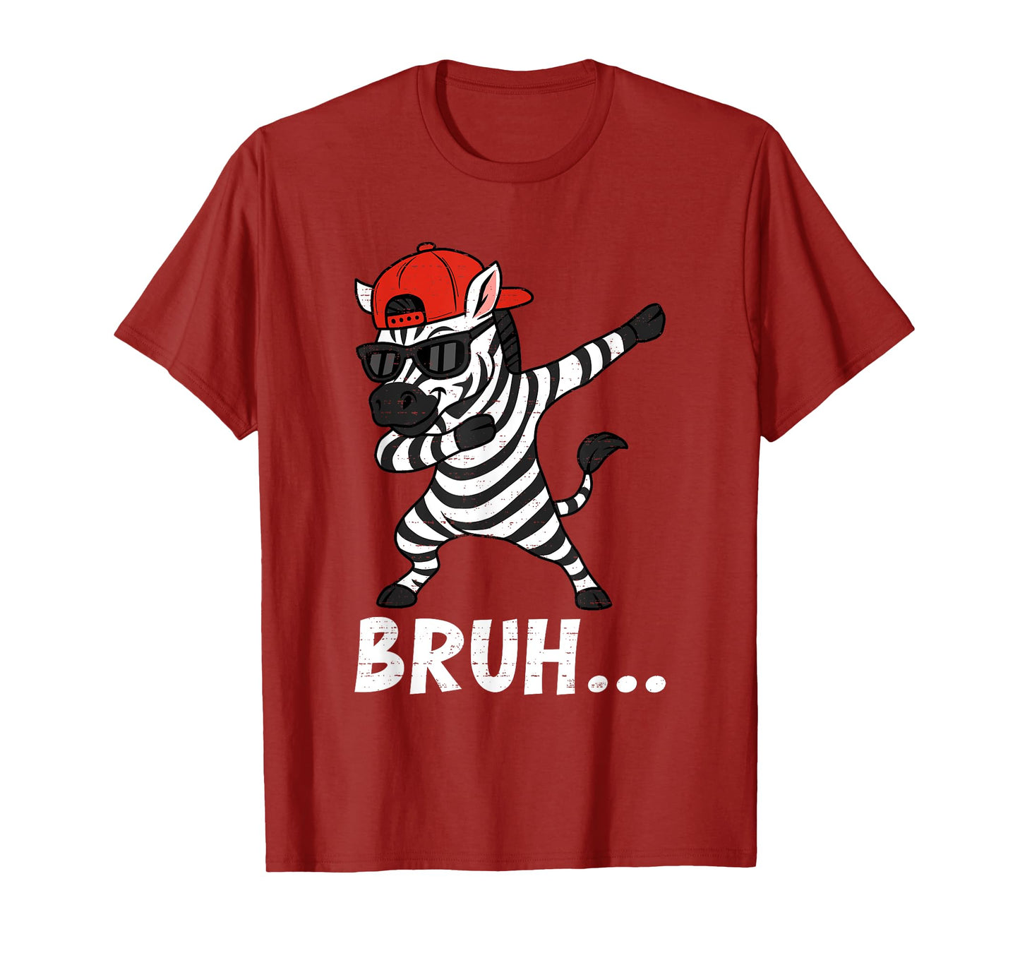 Funny Dabbing Zebra Bruh Bro Dab Meme Humor Animal Lovers T-Shirt