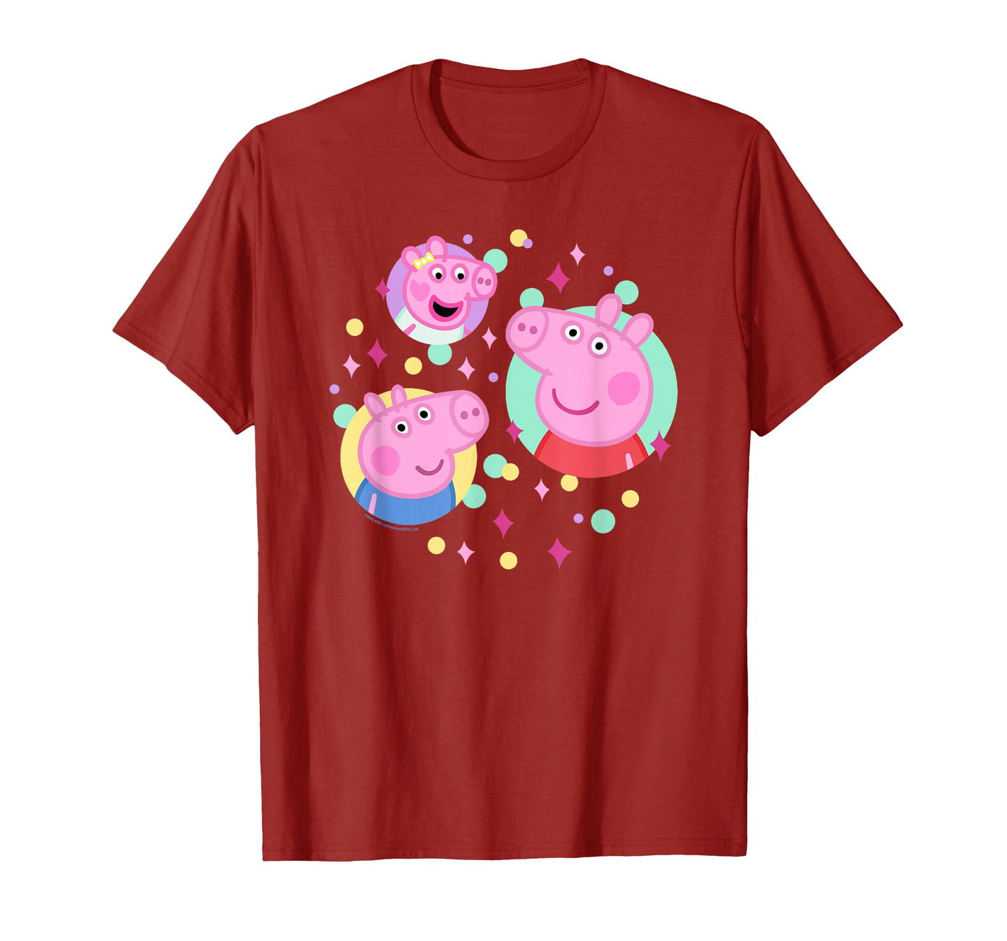 Peppa Pig 20th Anniversary Colorful Siblings Portrait T-Shirt