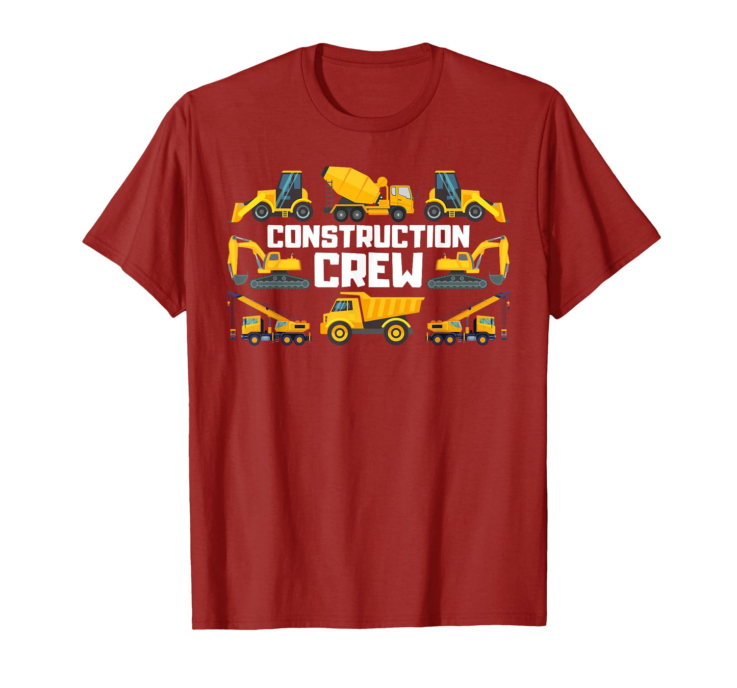 Construction Crew Worker Excavator Kids Boys Girls T-Shirt