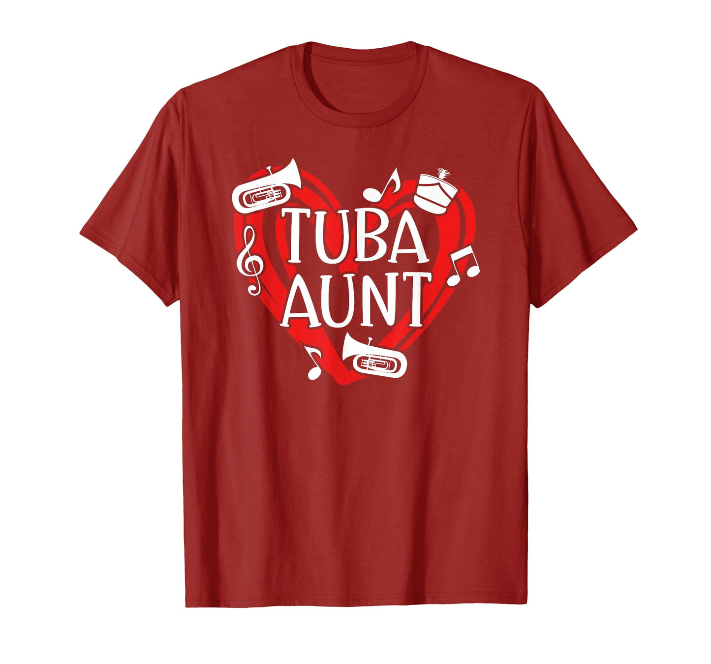 Tuba Aunt of A Tuba Player Auntie Heart Tubist Aunt T-Shirt