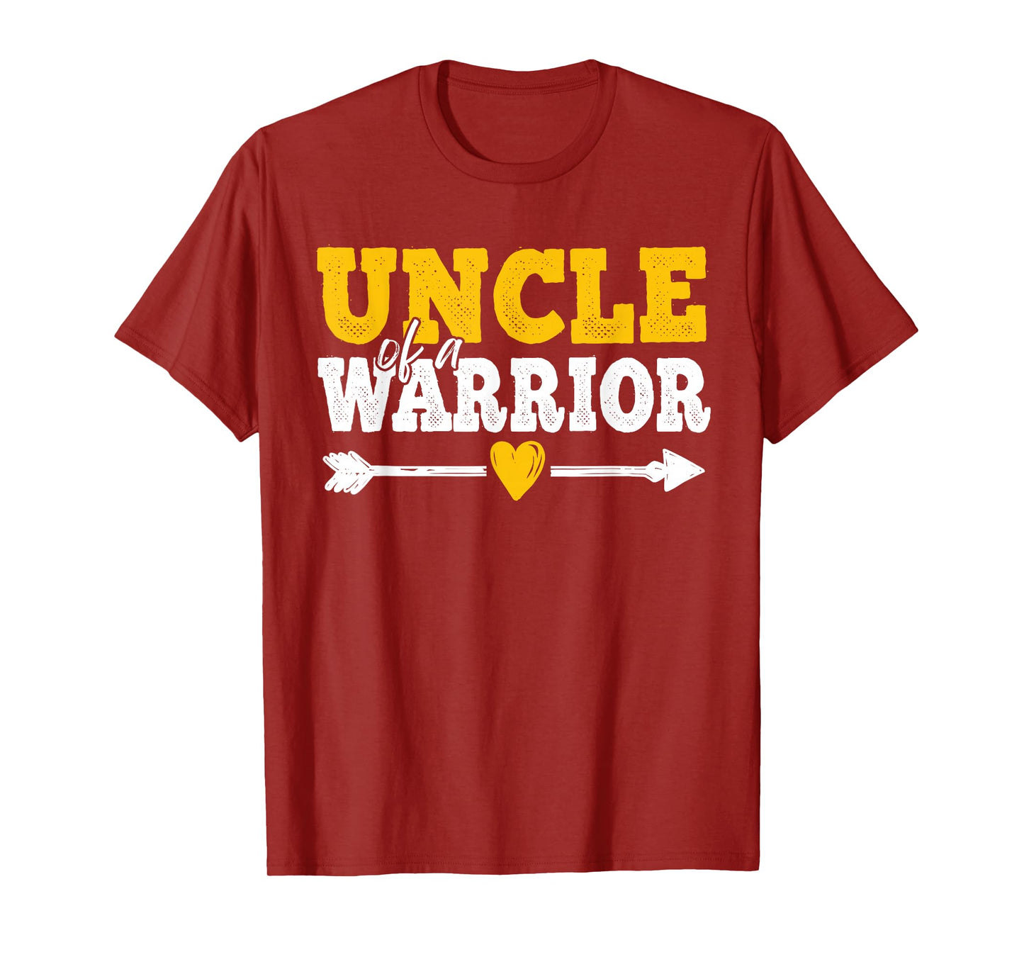Uncle of a Warrior Childhood Cancer Awareness Family Support T-Shirt