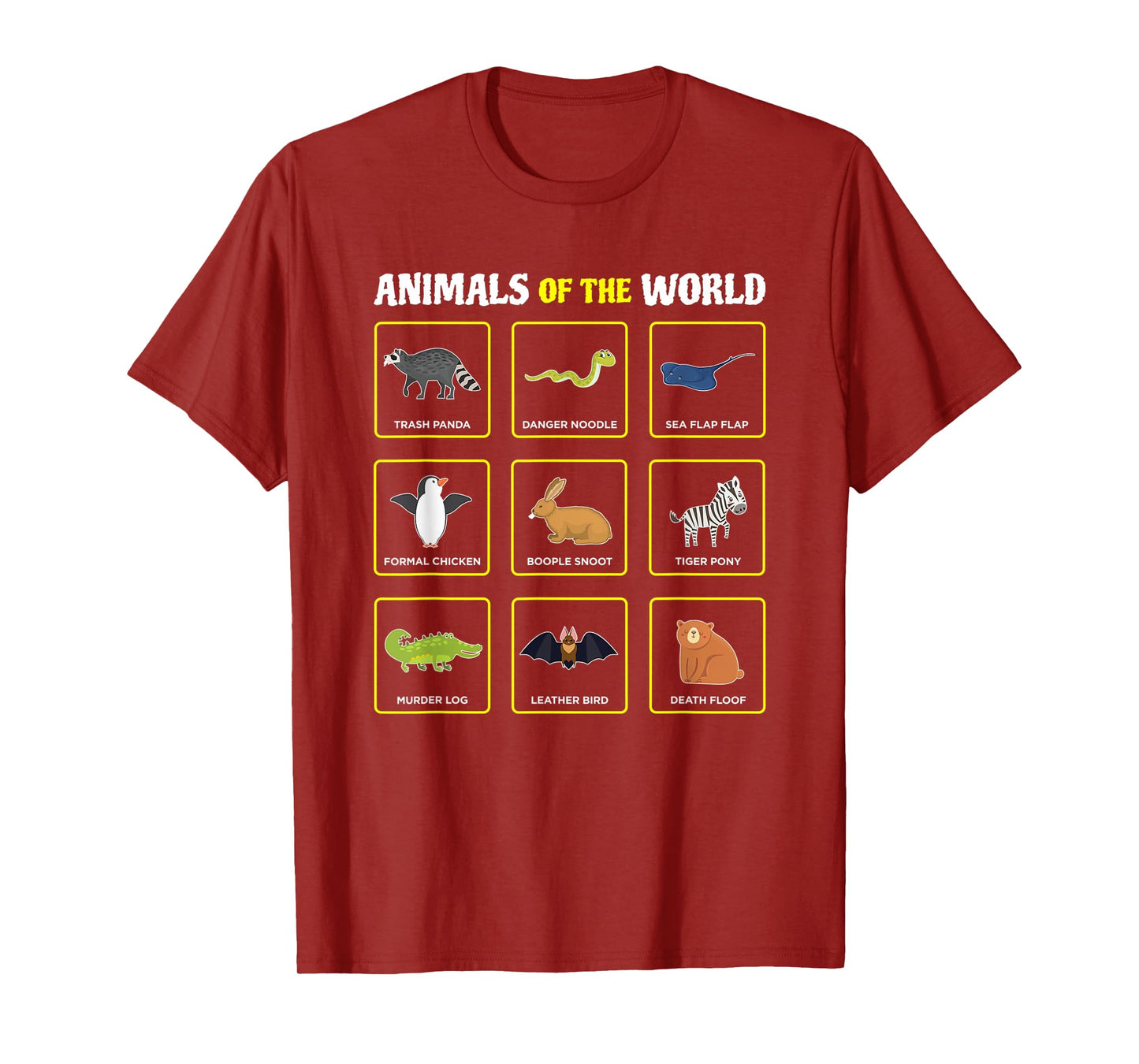 Animals Of The World Funny Rare Animals Memes T-Shirt