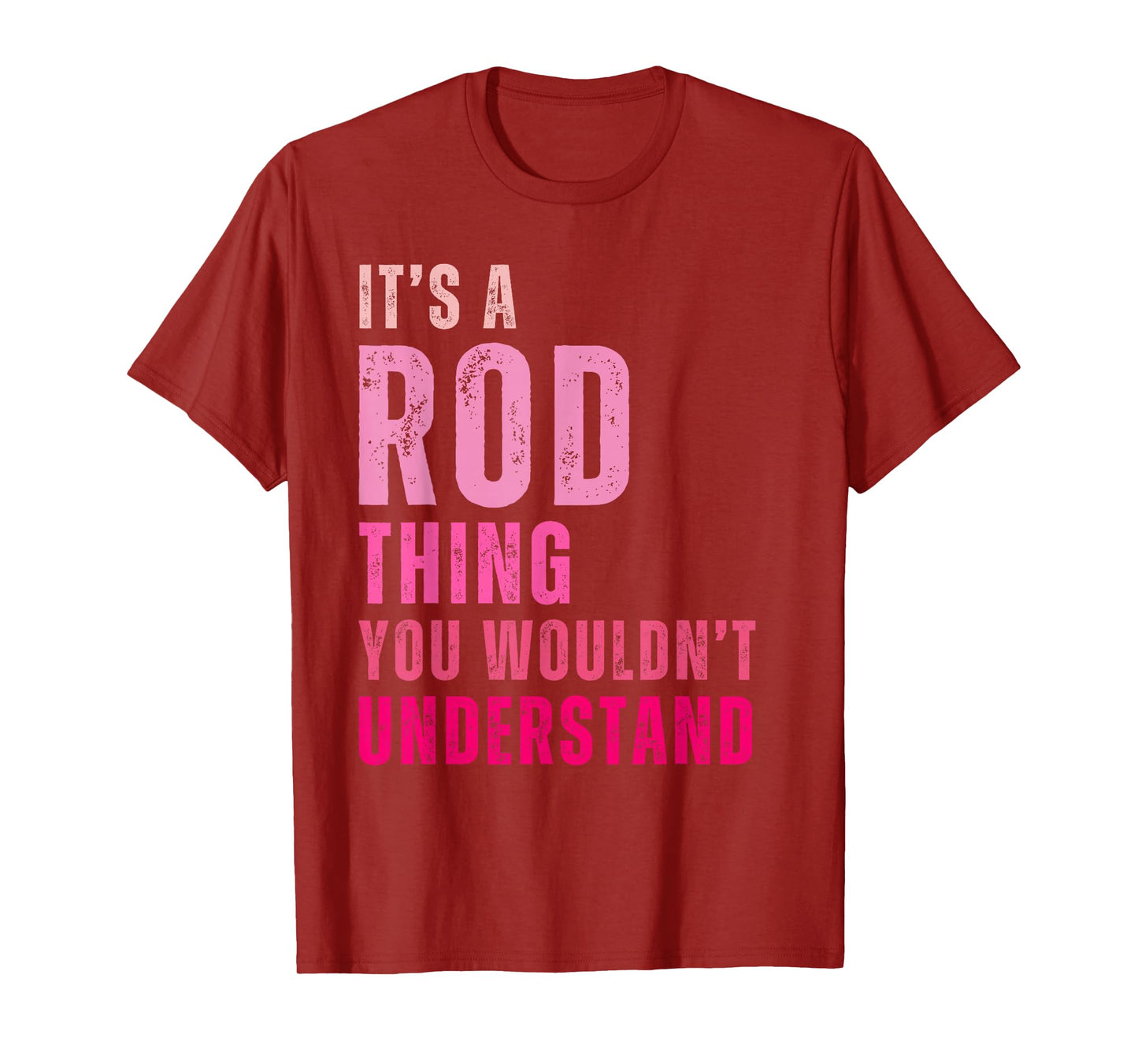 Rod Personalized Names Apparel Vintage Unisex T-Shirt, Black, Small, Short Sleeve, Letter Print, Vintage Design