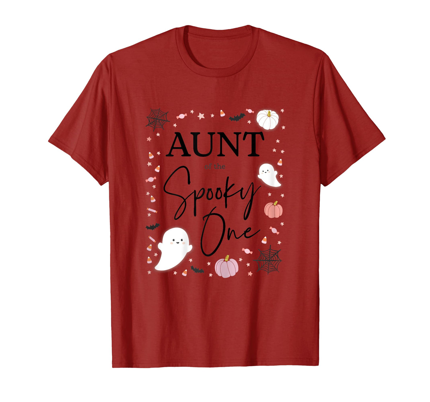 Aunt of the Spooky One Girl First Birthday Pink Halloween T-Shirt
