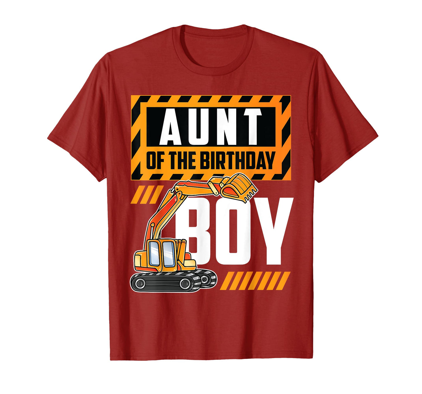 vehicle construction excavator Aunt of the Birthday Boy T-Shirt