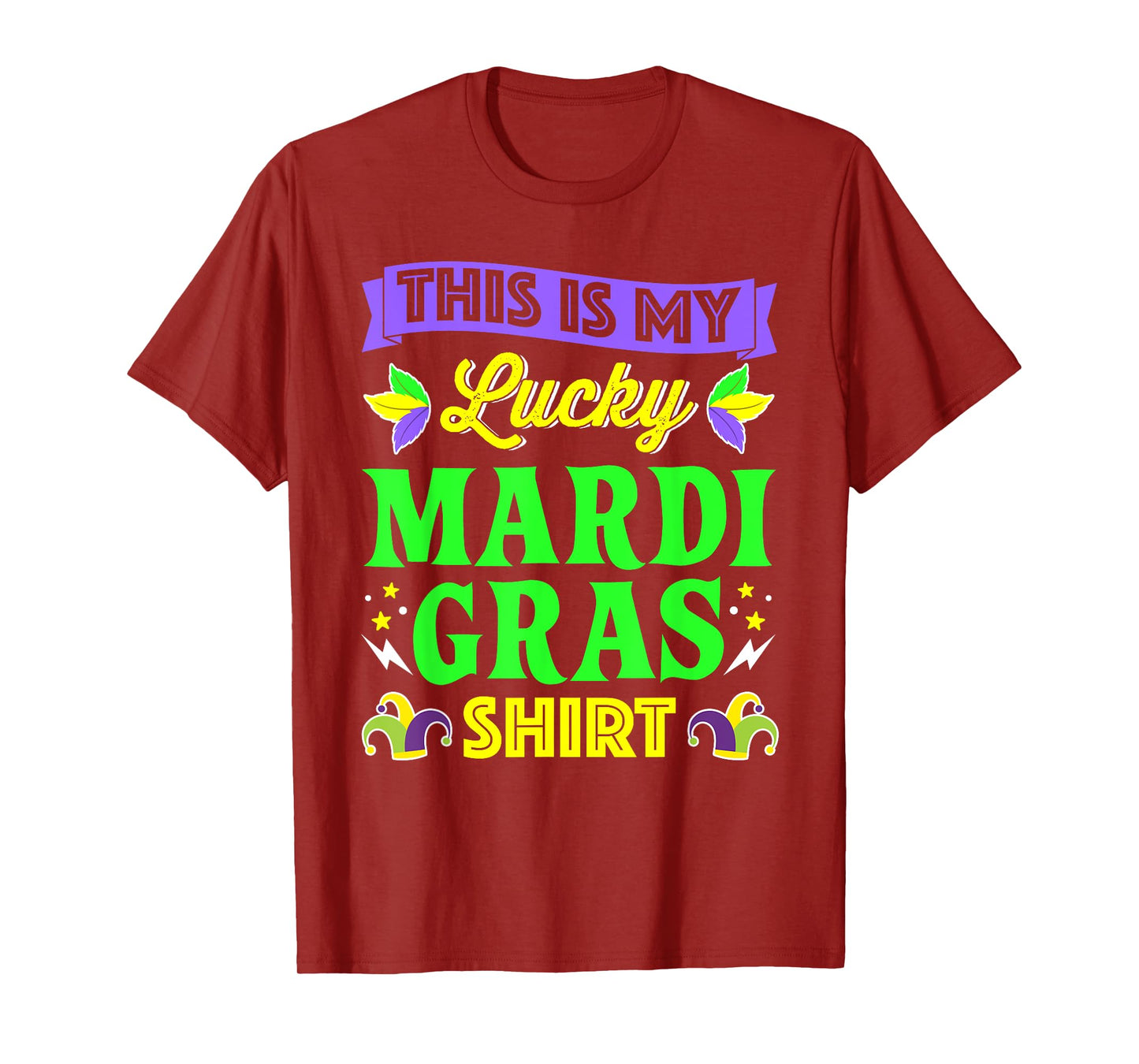 Mardi Gras T shirt Gift for Men Women Kids Costumes Beads T-Shirt