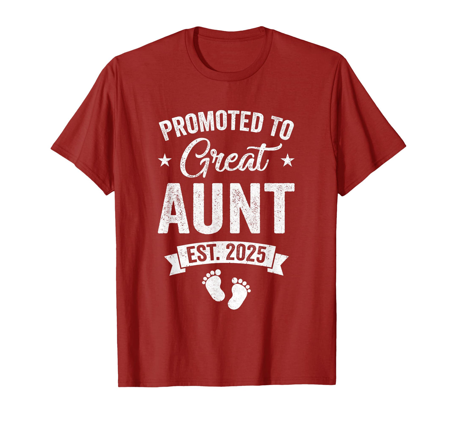 Promoted To Great Aunt Est 2025 Pregnancy Announcement T-Shirt