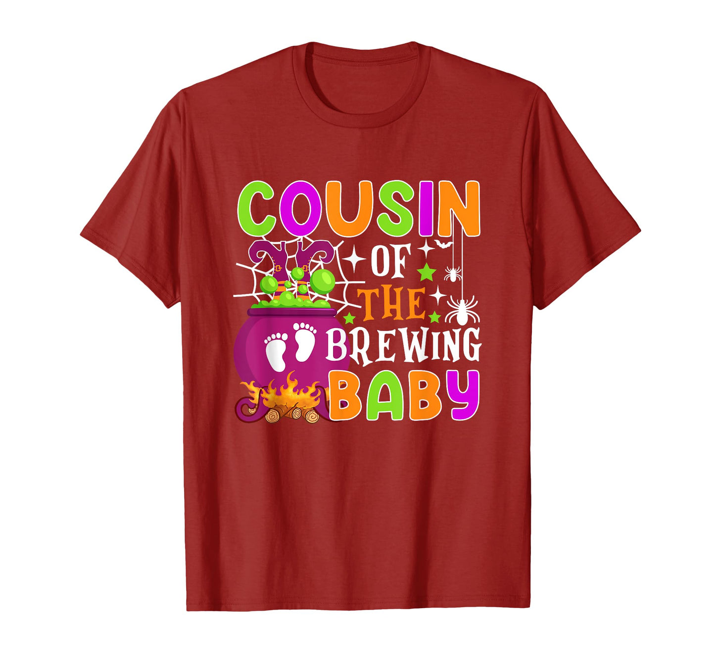 Cousin of Brewing Baby Halloween Theme Baby Shower Spooky T-Shirt