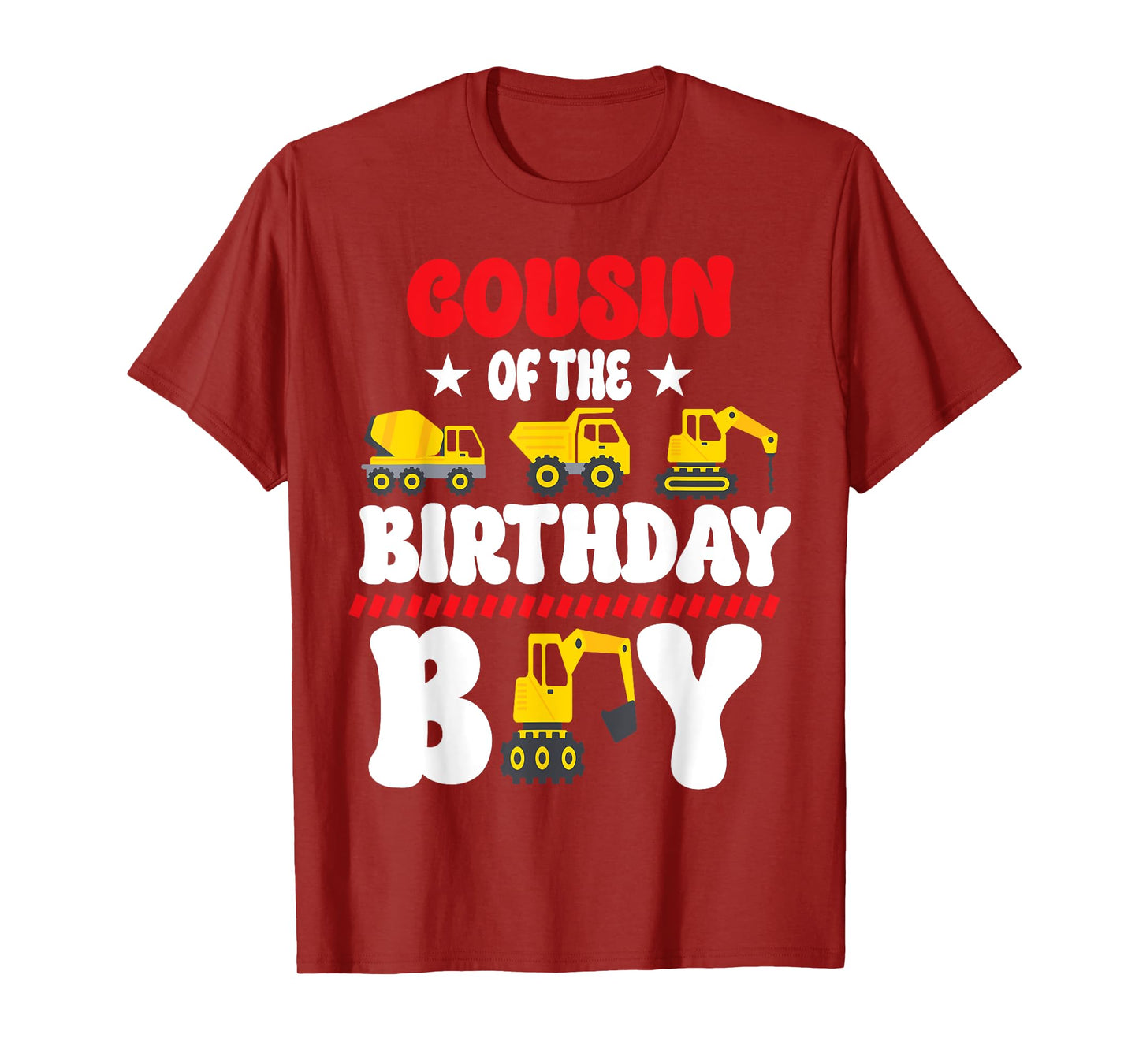 Cousin of the Birthday Boy Construction Worker Bday Party T-Shirt