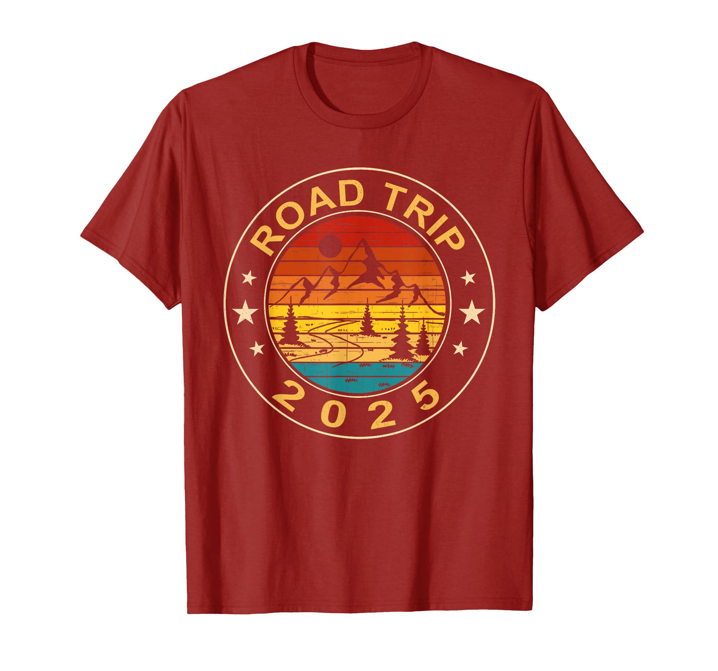 Road Trip 2025 Matching Family Vacay Camping Travel T-Shirt