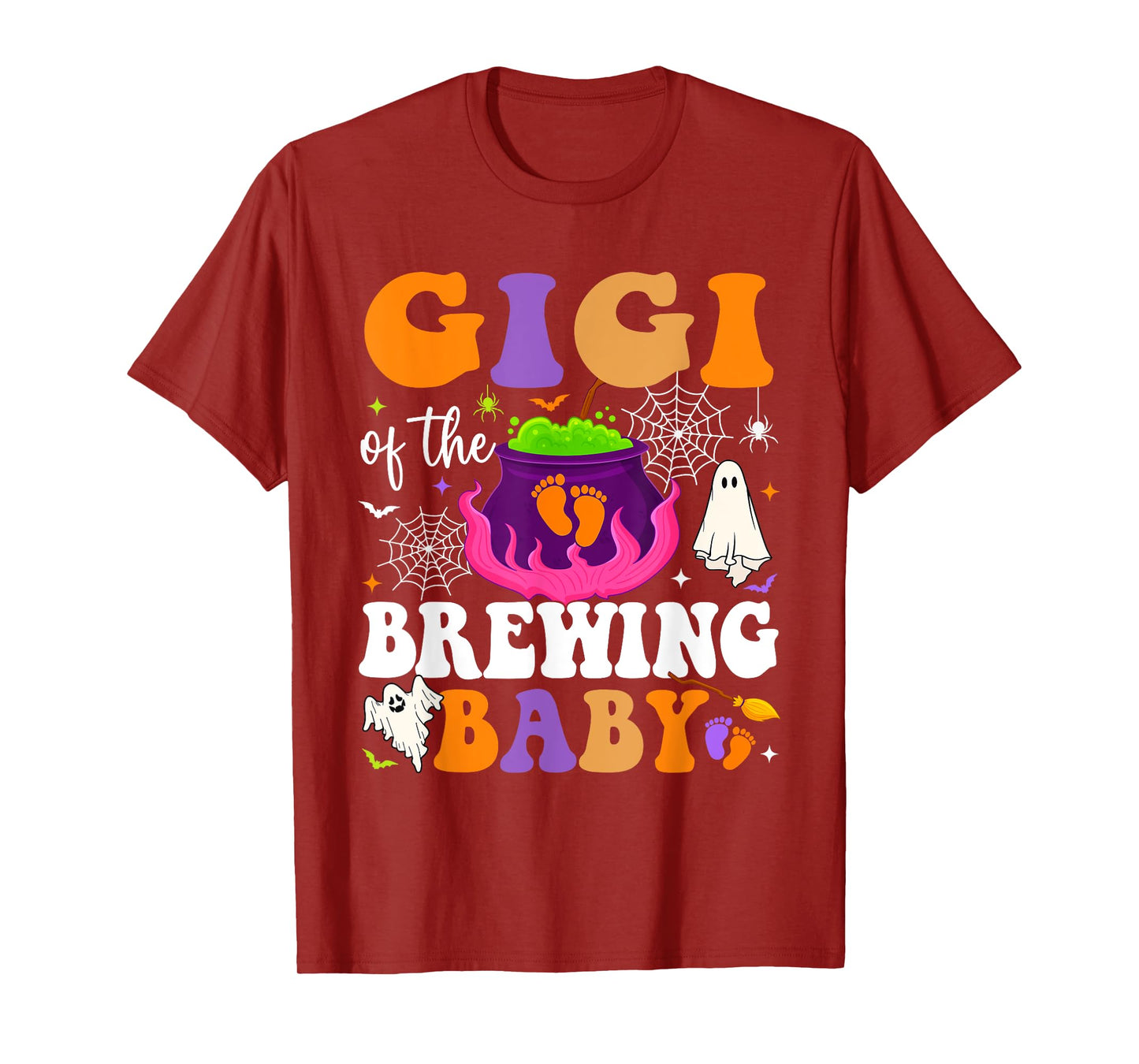 Gigi of the Brewing Baby Halloween Theme Baby Shower Spooky T-Shirt