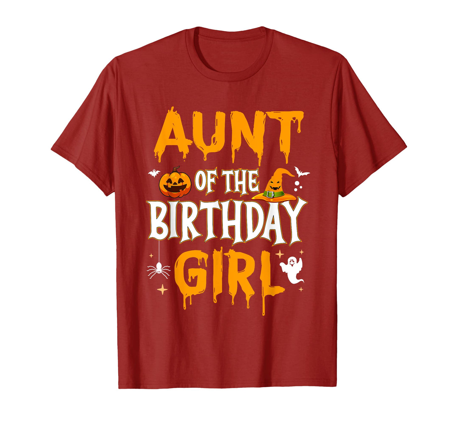 Aunt of the Birthday Girl Halloween 1st Birthday Girl T-Shirt